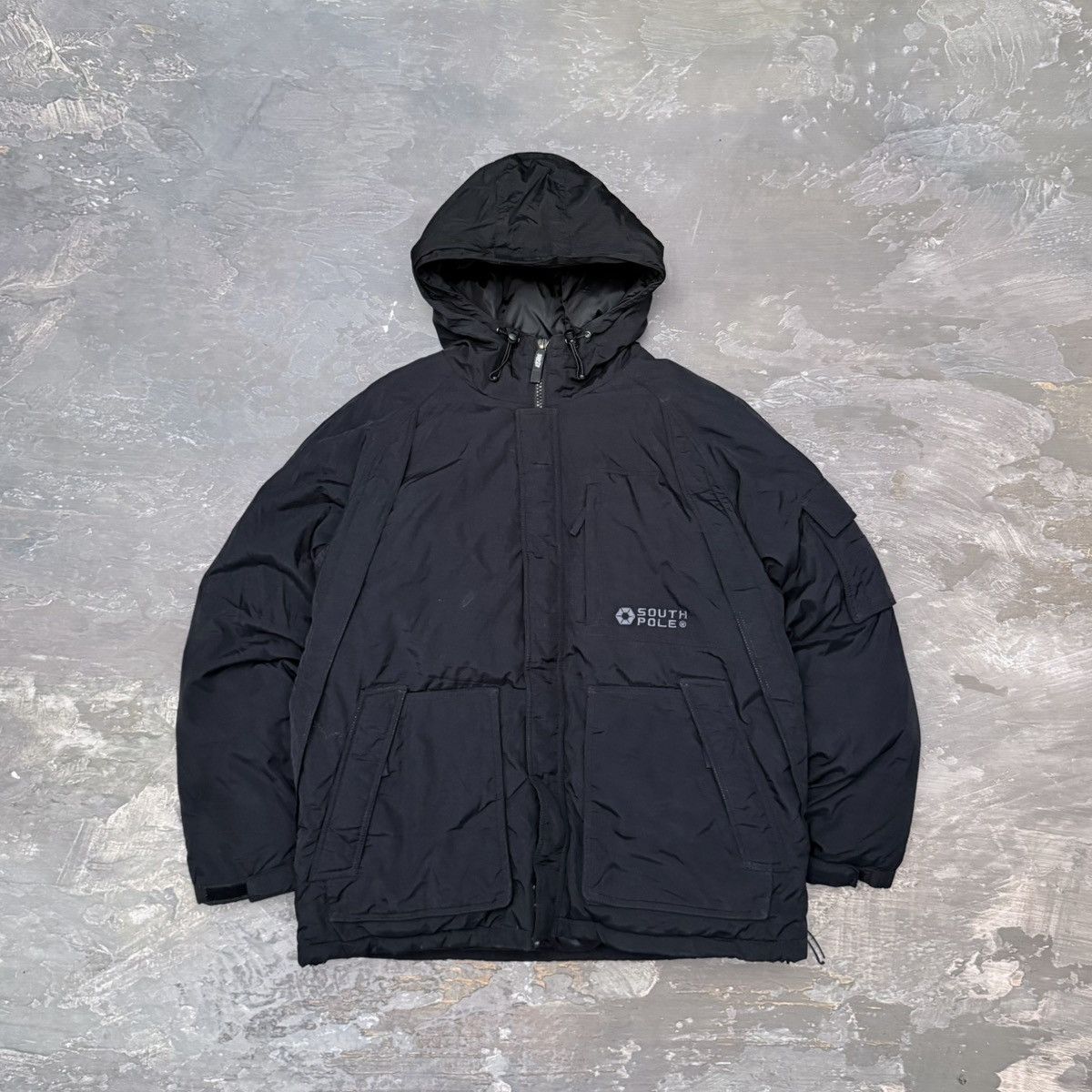 Southpole Vintage Y2K Puffer Baggy Bomber Jacket