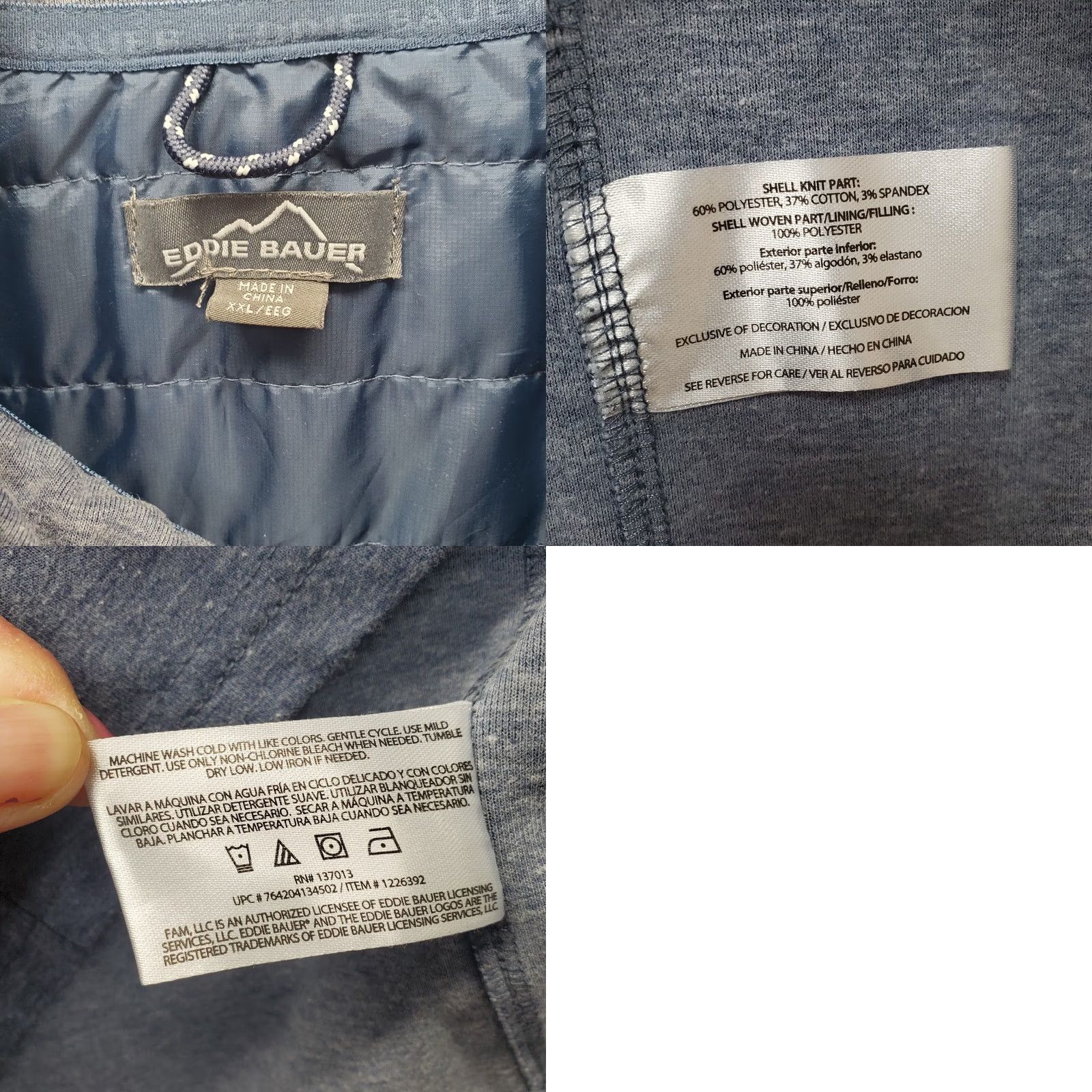 Eddie Bauer Eddie Bauer Sweatshirt Men 2XL Blue Long Sleeve Zip Pocket Mock Neck Quarter Zip Shirt Mens 2XL Blue Pockets 1/4 Zip Regular Fit Size US XXL / EU 58 / 5 - 8 Thumbnail
