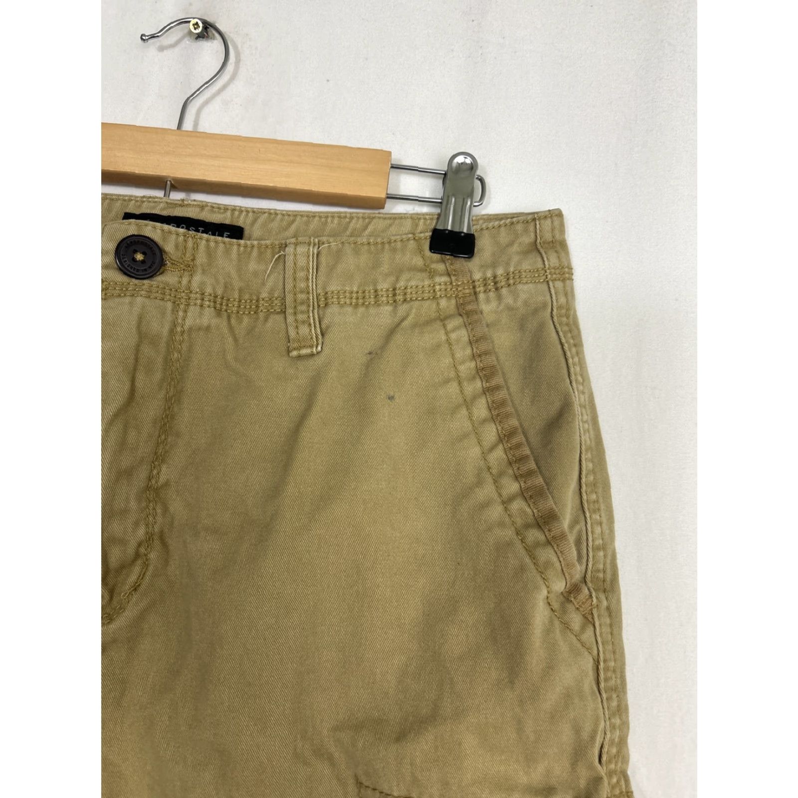 Vintage Aéropostale Cargo Shorts Beige Cotton 32x10 Men Regular Size US 32 / EU 48 - 4 Thumbnail