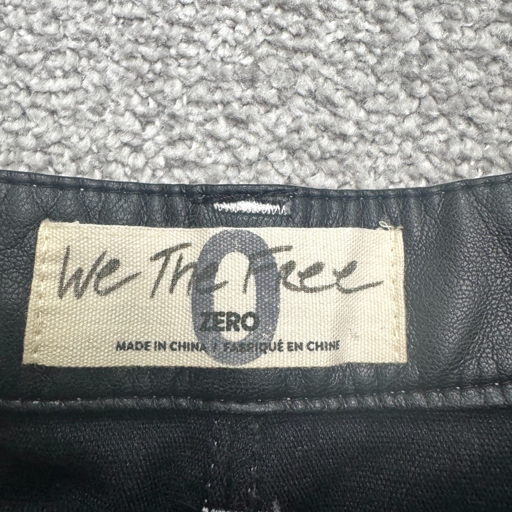Free People We The Free Faux Leather Flared Pants Women 0 Black High Rise Button Fly Size 25" / US 0 / IT 36 - 5 Thumbnail