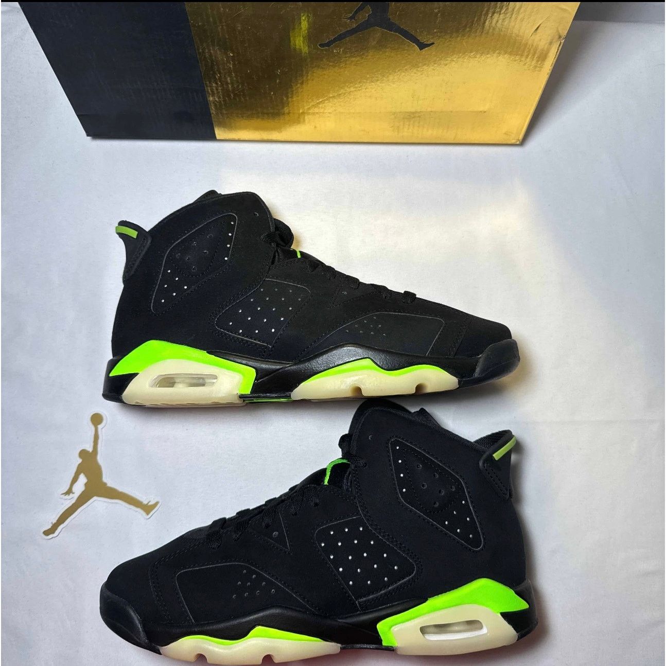 Jordan Brand × Nike Size 7 Nike Air Jordan 6 Retro GS Electric Green Men's Shoes Size US 7 / EU 40 - 2 Thumbnail