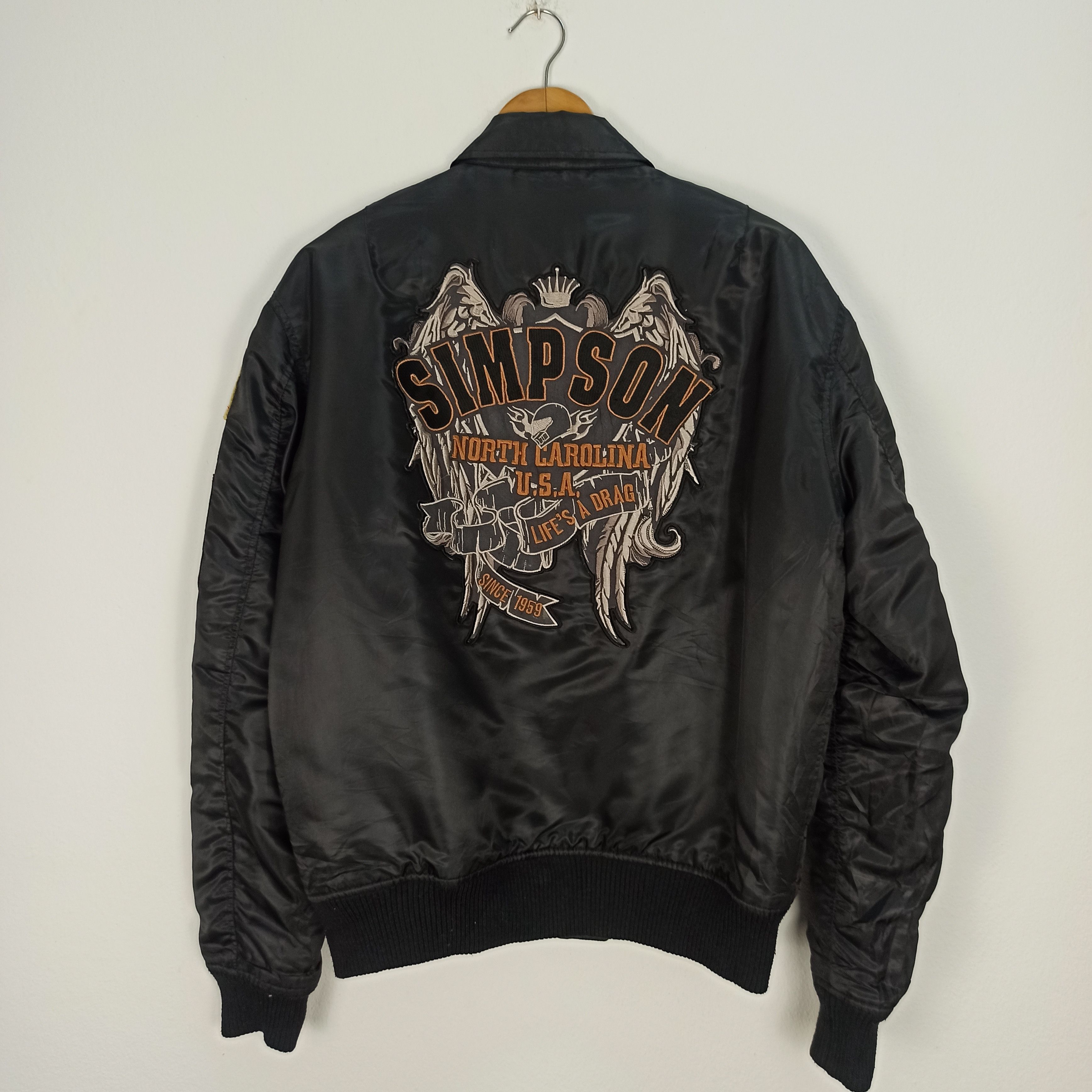 Fox Racing Vintage Simpson Motor Cycle Racing Bombers Jacket Size US L / EU 52-54 / 3 - 10 Thumbnail