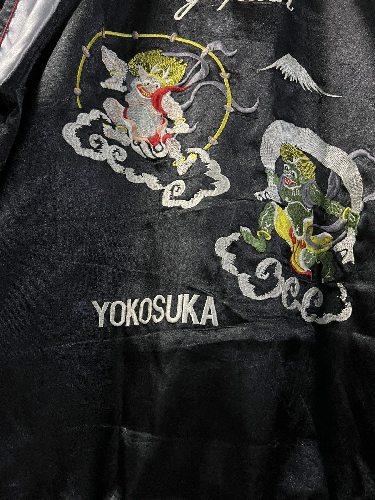 Japanese Brand VINTAGE 90S SUKAJAN SOUVENIL YOKOSUKA EMBROIDERY JACKET Size US L / EU 52-54 / 3 - 11 Thumbnail
