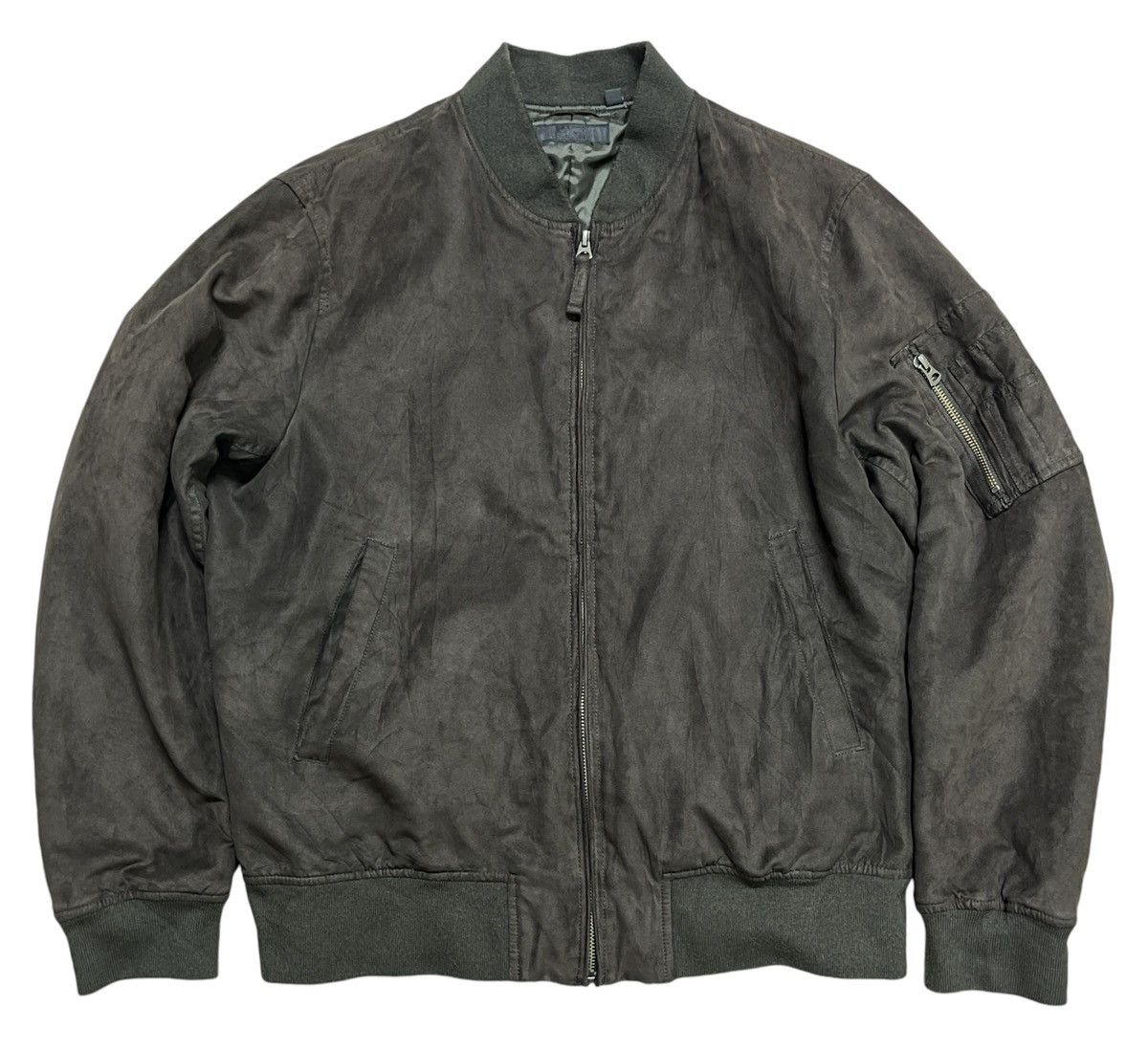 Japanese Brand × Uniqlo Uniqlo Suede Bomber Jacket Size US L / EU 52-54 / 3 - 1 Thumbnail