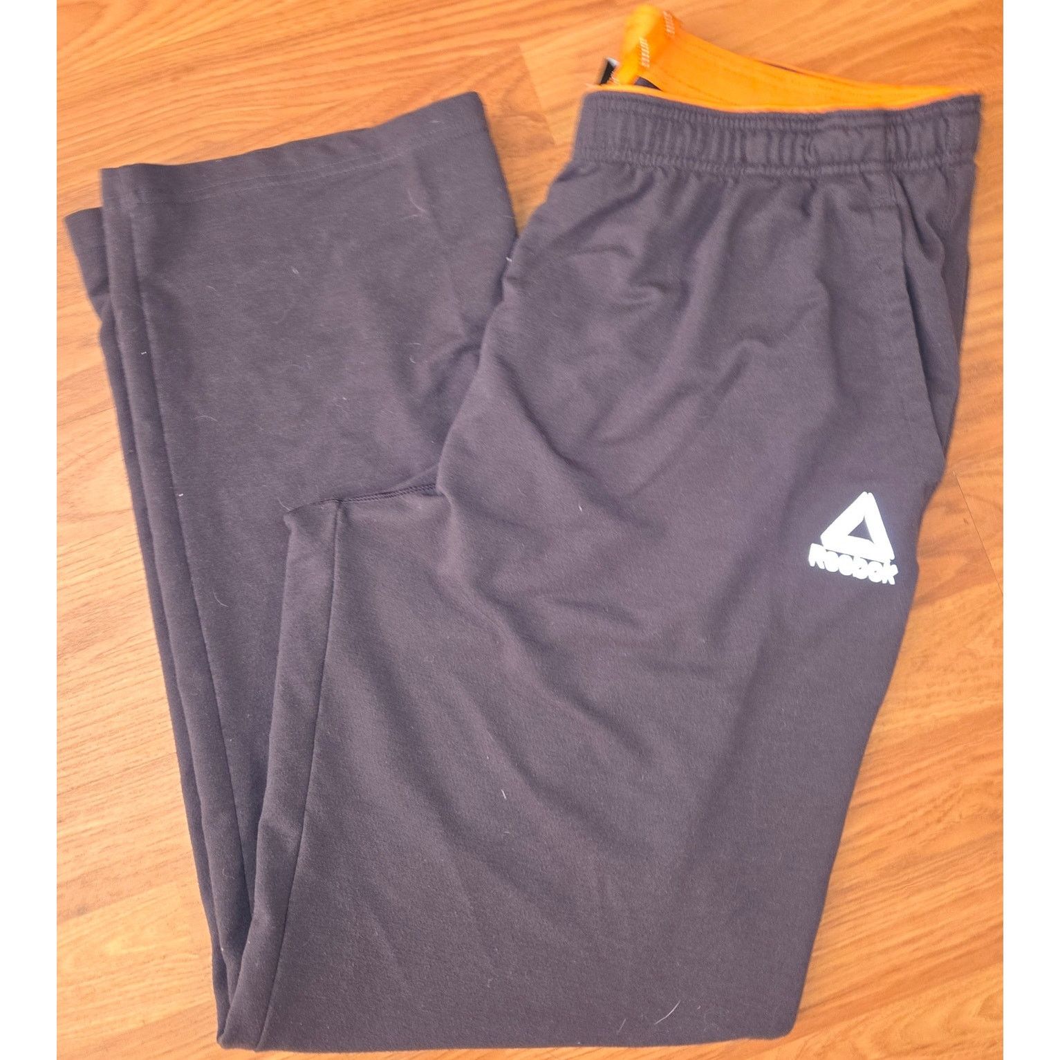 Reebok Reebok Black XXL Sweatpants with Orange Trim - Men's Size US 40 / EU 56 - 3 Thumbnail