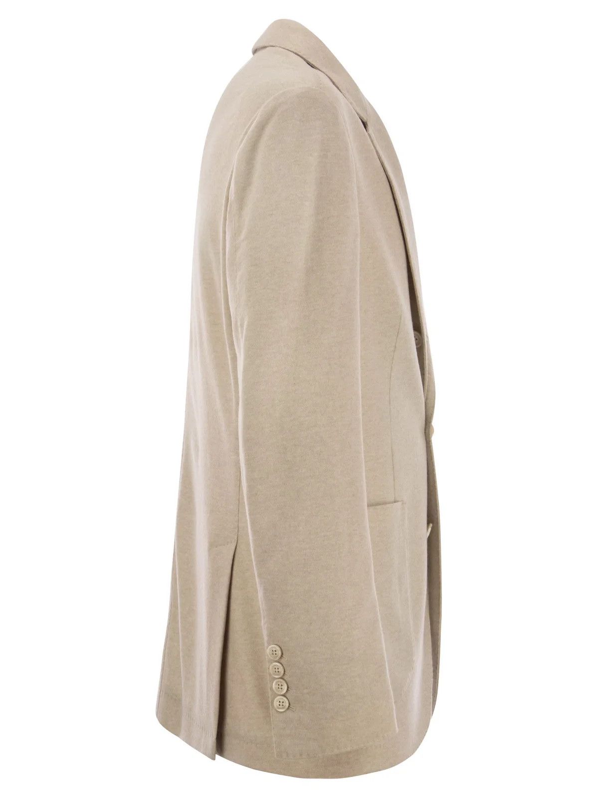 Brunello Cucinelli o1w1db10126 Single Breasted Jersey Blazer in Light Brown Size US XXL / EU 58 / 5 - 4 Thumbnail