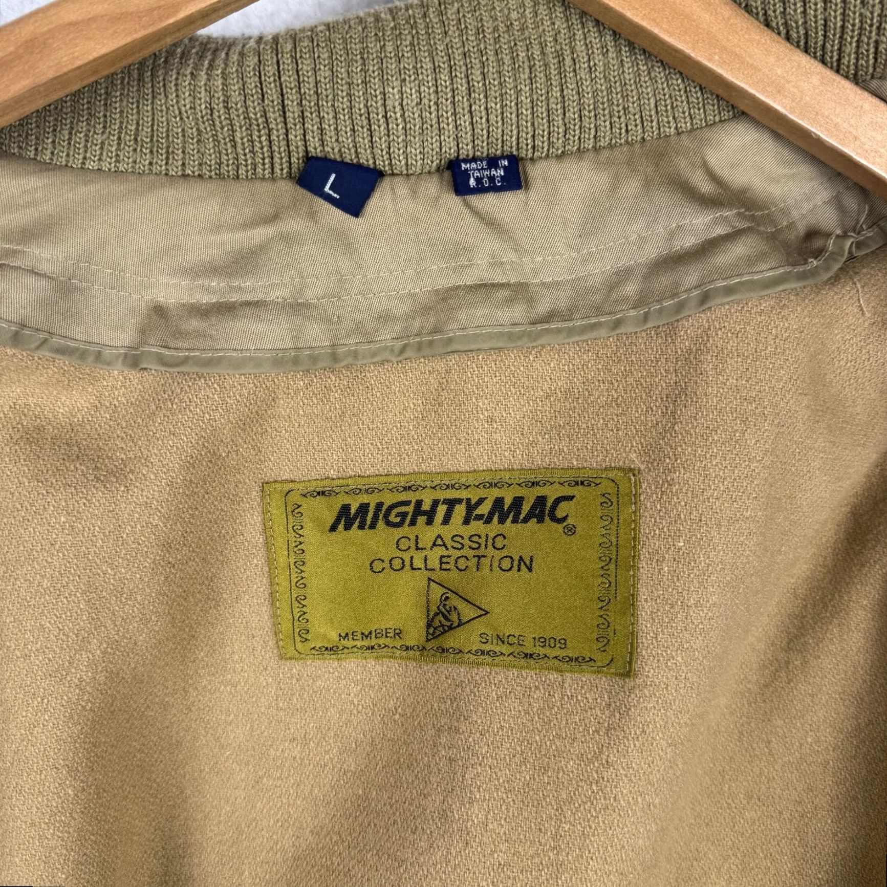 Vintage VINTAGE Mighty Mac Mens Large Brown Flannel Lined Work Wear Jacket Coat Bomber Size US L / EU 52-54 / 3 - 3 Thumbnail