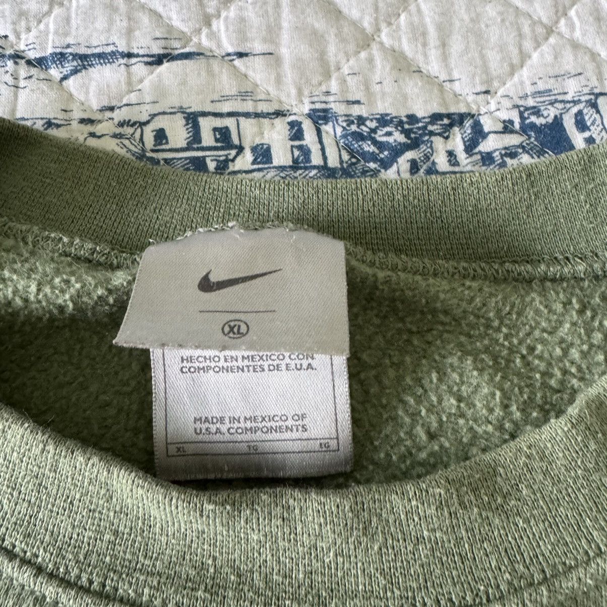 Nike × Vintage Nike Vintage Sage Green Side Swoosh Crewneck Sweatshirt Size US XL / EU 56 / 4 - 3 Thumbnail