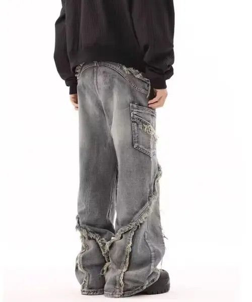 Japanese Brand × Jean Retro ruined whiskering design washed distressed jeans Size US 32 / EU 48 - 3 Thumbnail