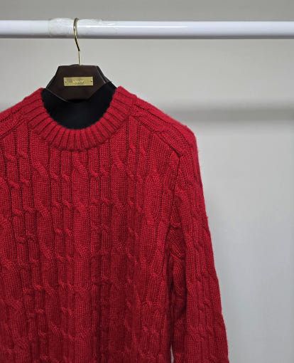 Tom Ford o1sm1stk0725 Crewneck Knit Sweater in Dark Cherry Size US M / EU 48-50 / 2 - 2 Thumbnail