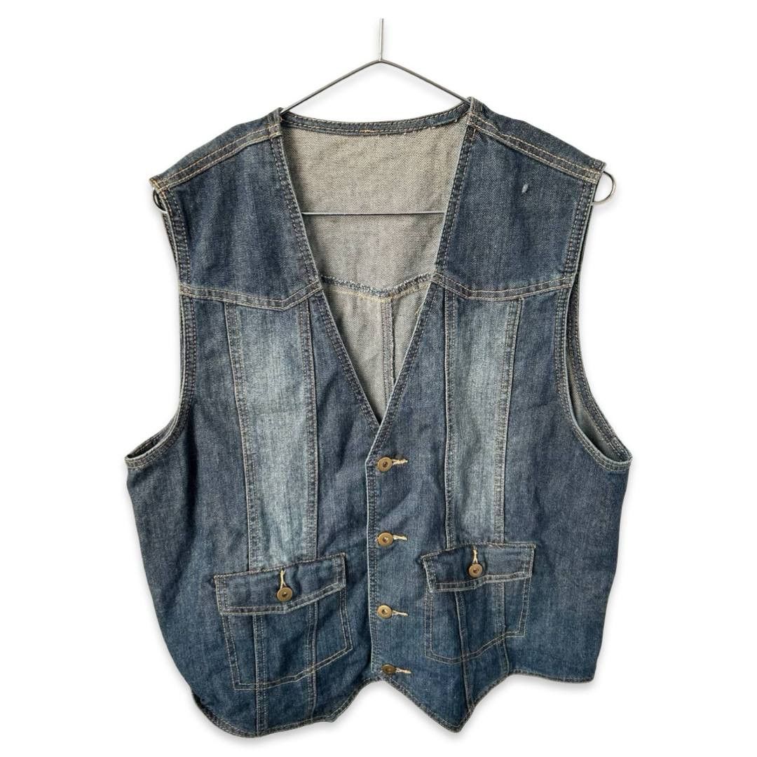 Vintage VTG denim vest #307 Size US L / EU 52-54 / 3 - 1 Thumbnail