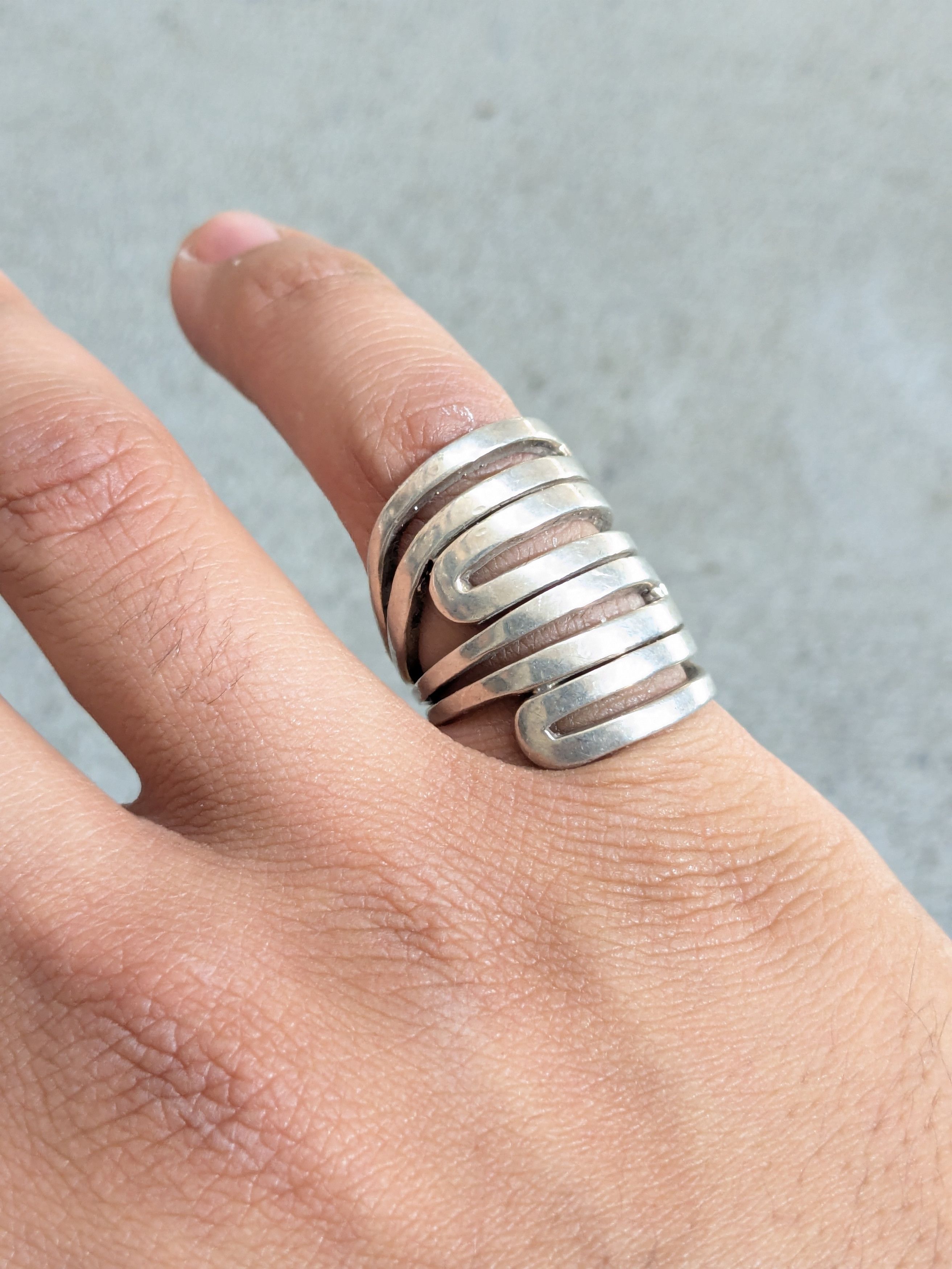 Jewelry × Sterling Silver Silpada Sterling Silver Maze Ring 7 Abstract Modern Avant Size ONE SIZE - 9 Thumbnail
