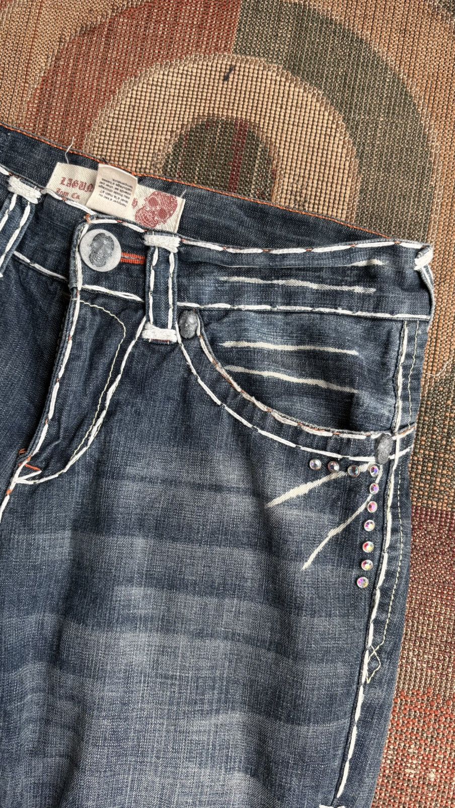 Japanese Brand Laguna Beach Denim Jeans Skull Hysteric Style Size US 33 - 6 Thumbnail