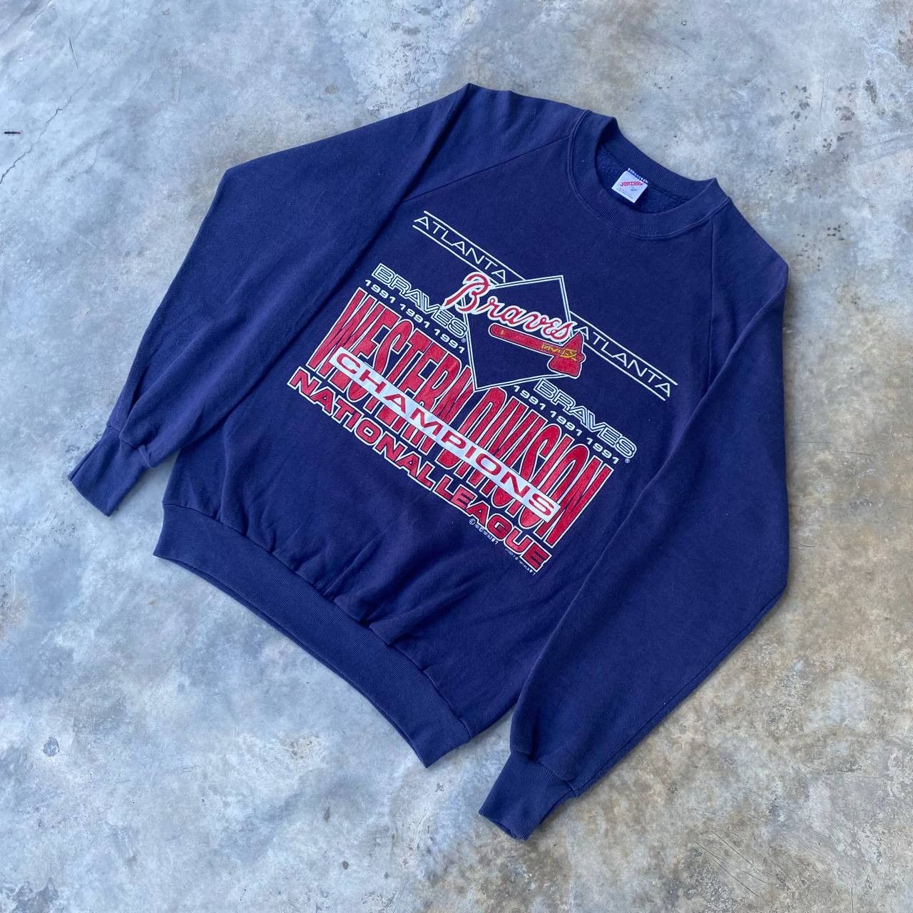 Vintage VINTAGE 1991 MLB BRAVES ATLANTA CREWNECK Size US L / EU 52-54 / 3 - 3 Thumbnail