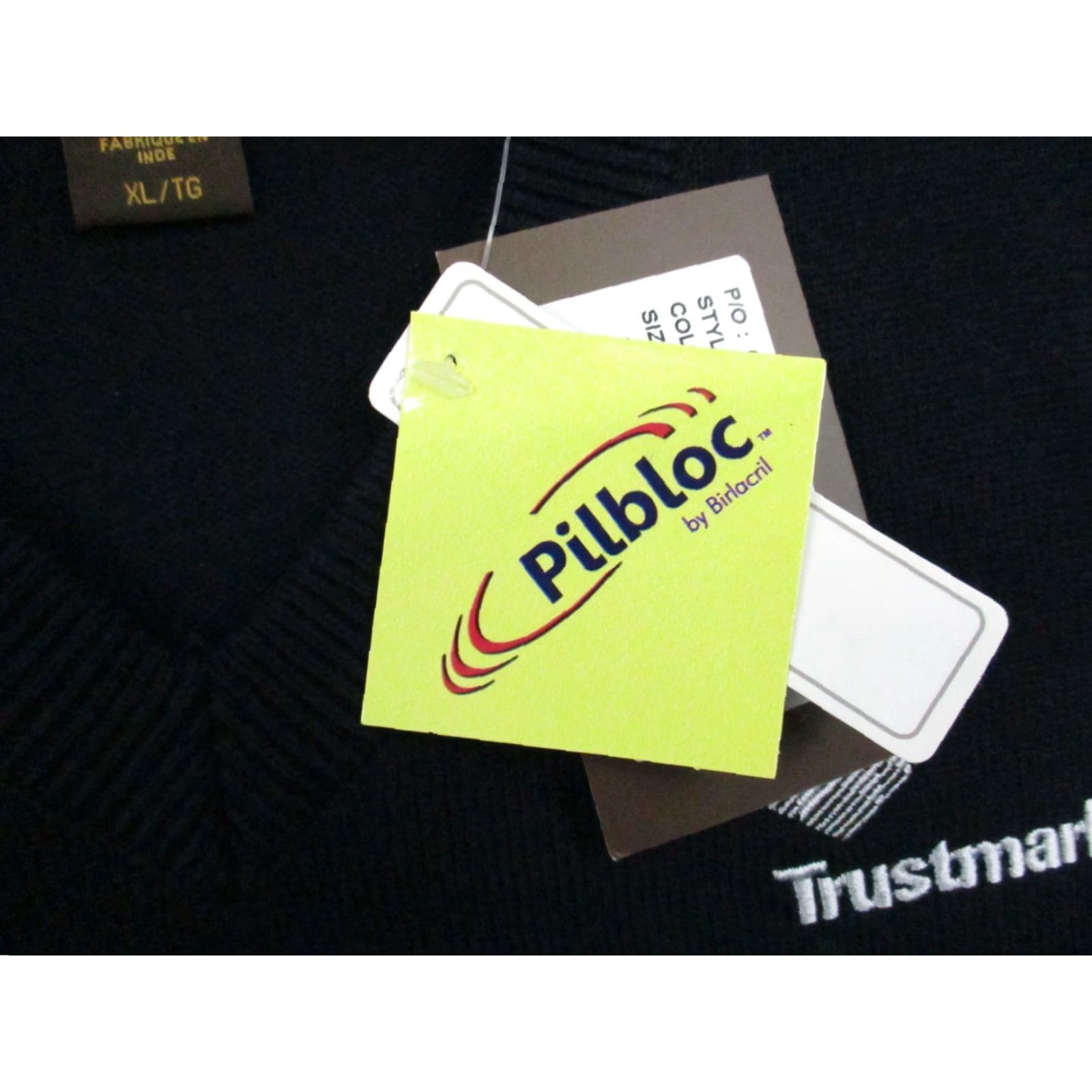 Vintage Harriton Mens Sleeveless Sweater Vest XL Trustmark Navy Blue TG NWT Embroidered Logo Size US XL / EU 56 / 4 - 4 Thumbnail