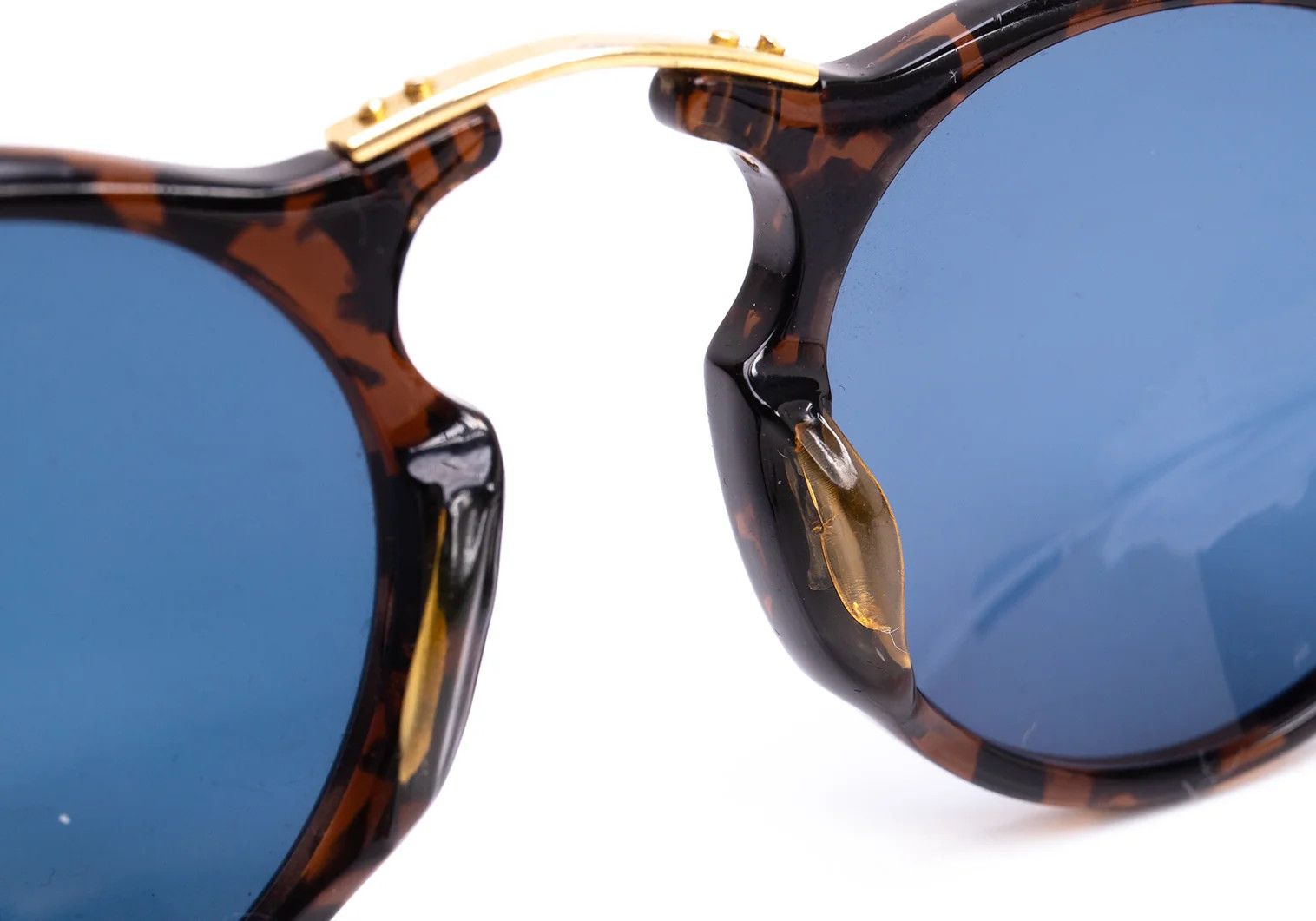 Jean Paul Gaultier Tortoise Pattern Sunglasses in Blue Brown Size ONE SIZE - 10 Thumbnail