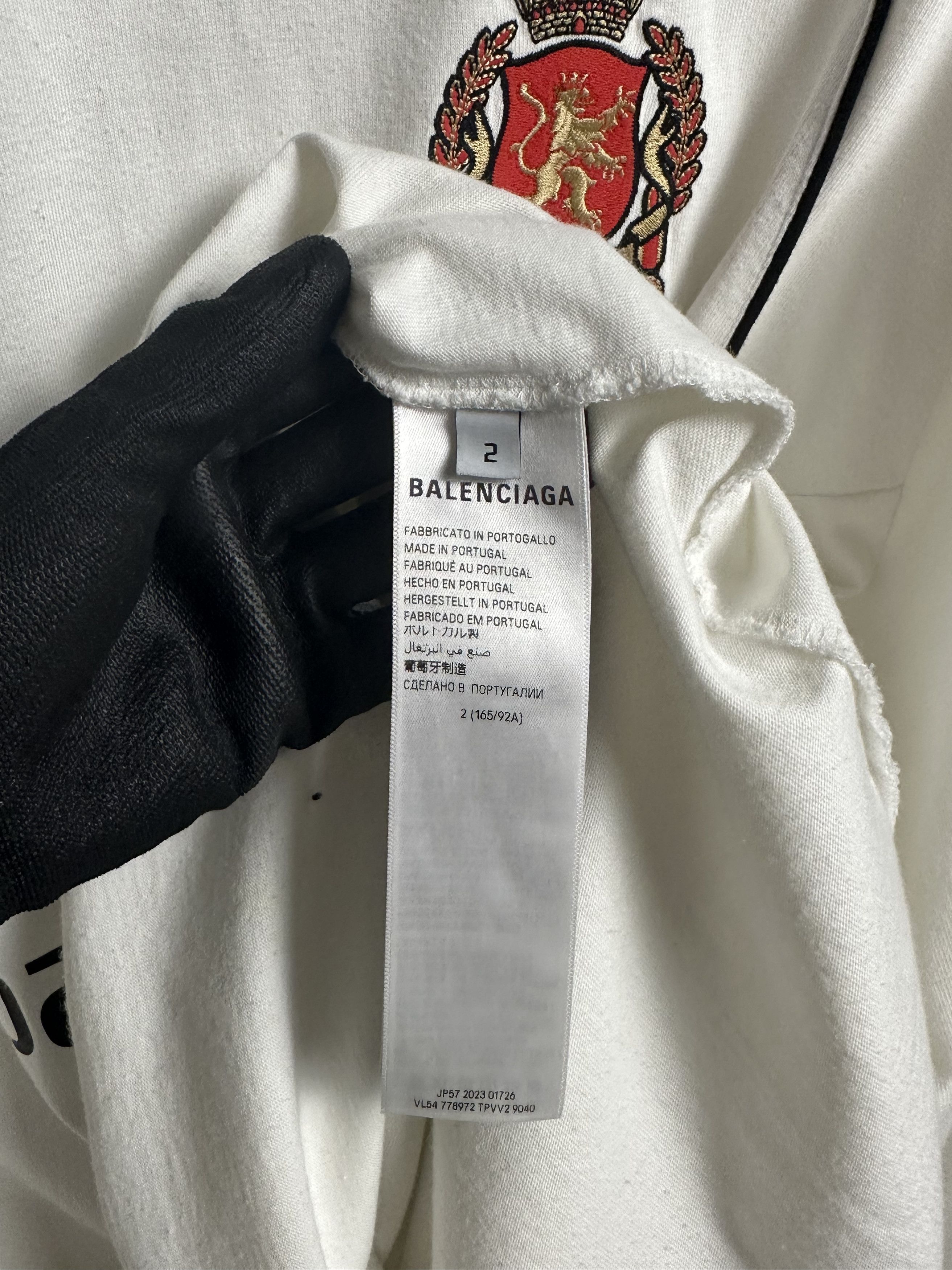 Balenciaga Balenciaga White Soccer Long Sleeve Jersey "Tokyo" Size US M / EU 48-50 / 2 - 11 Thumbnail