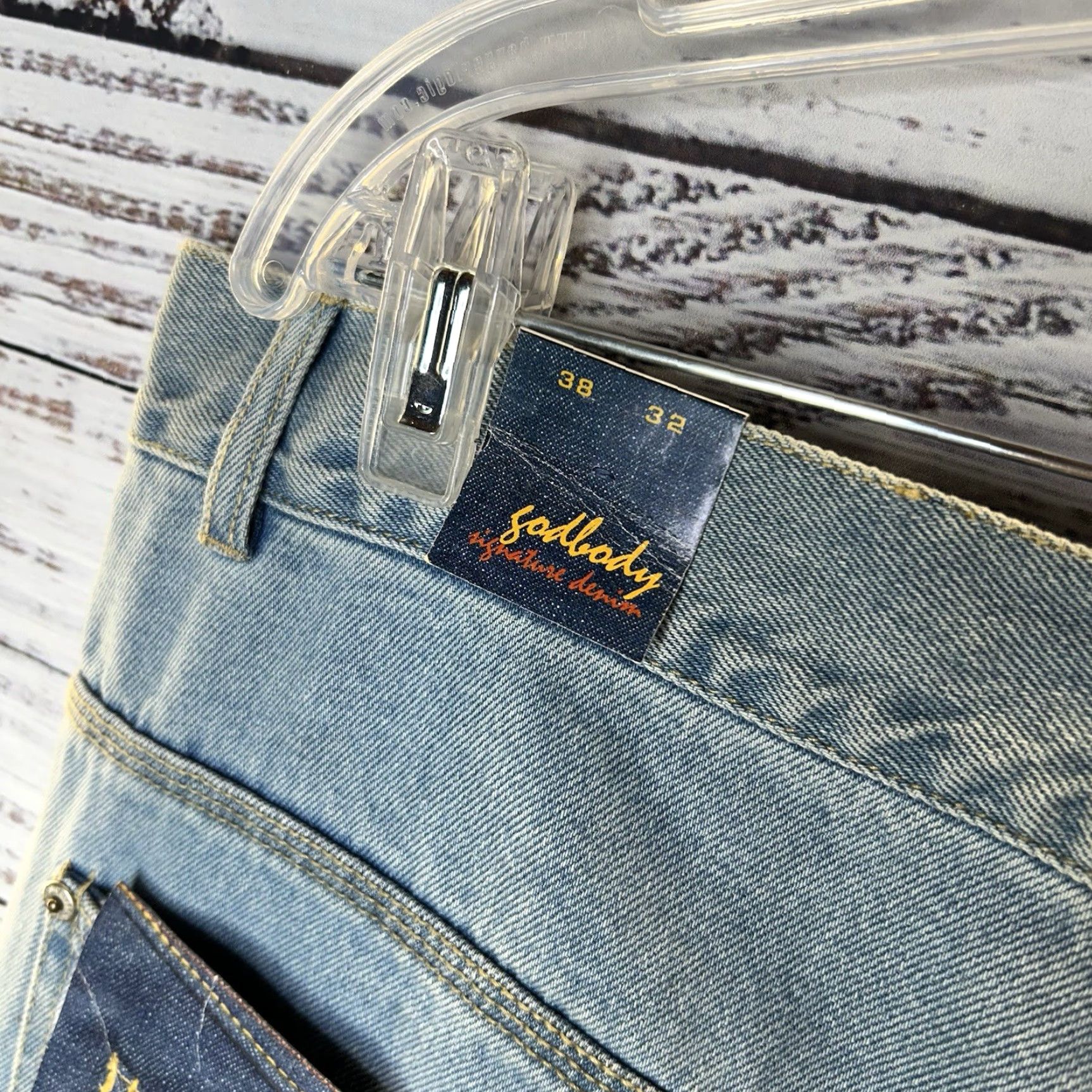 Denime VINTAGE Godbody Jeans Carpenter 36x31 Men Regular Denim Blue 5-Pocket Hip-Hop 90s Style Size US 36 / EU 52 - 7 Thumbnail