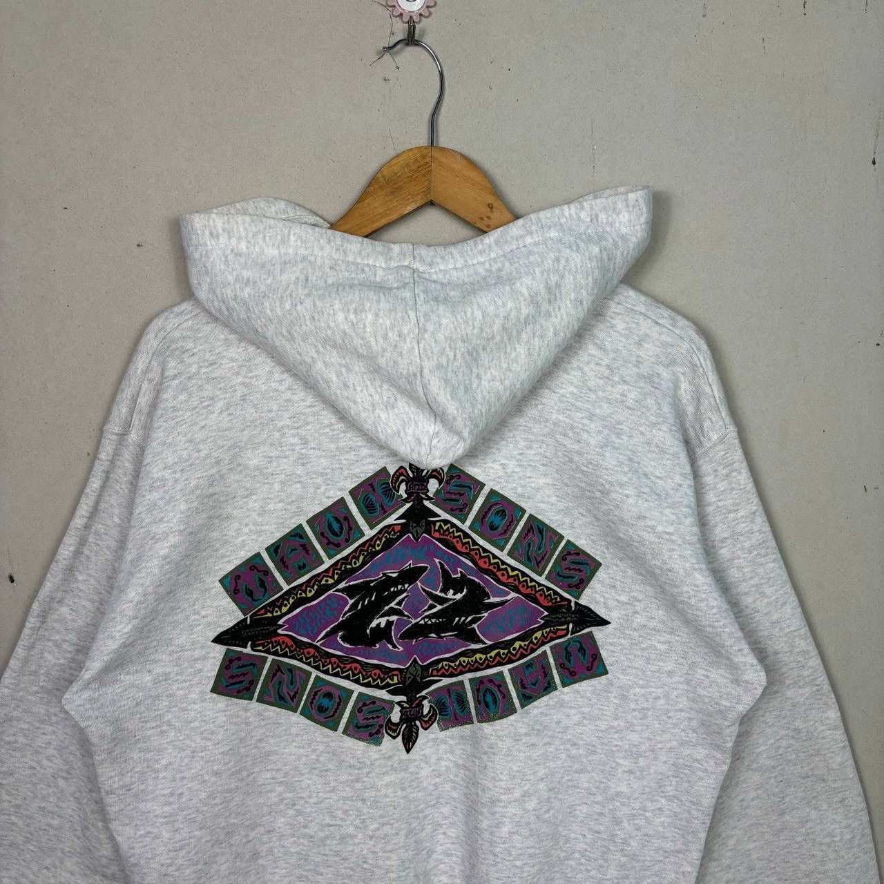 Maui and Sons Vintage Maui and Sons Shark Graphic Pullover Hoodie Heather Size US L / EU 52-54 / 3 - 3 Thumbnail