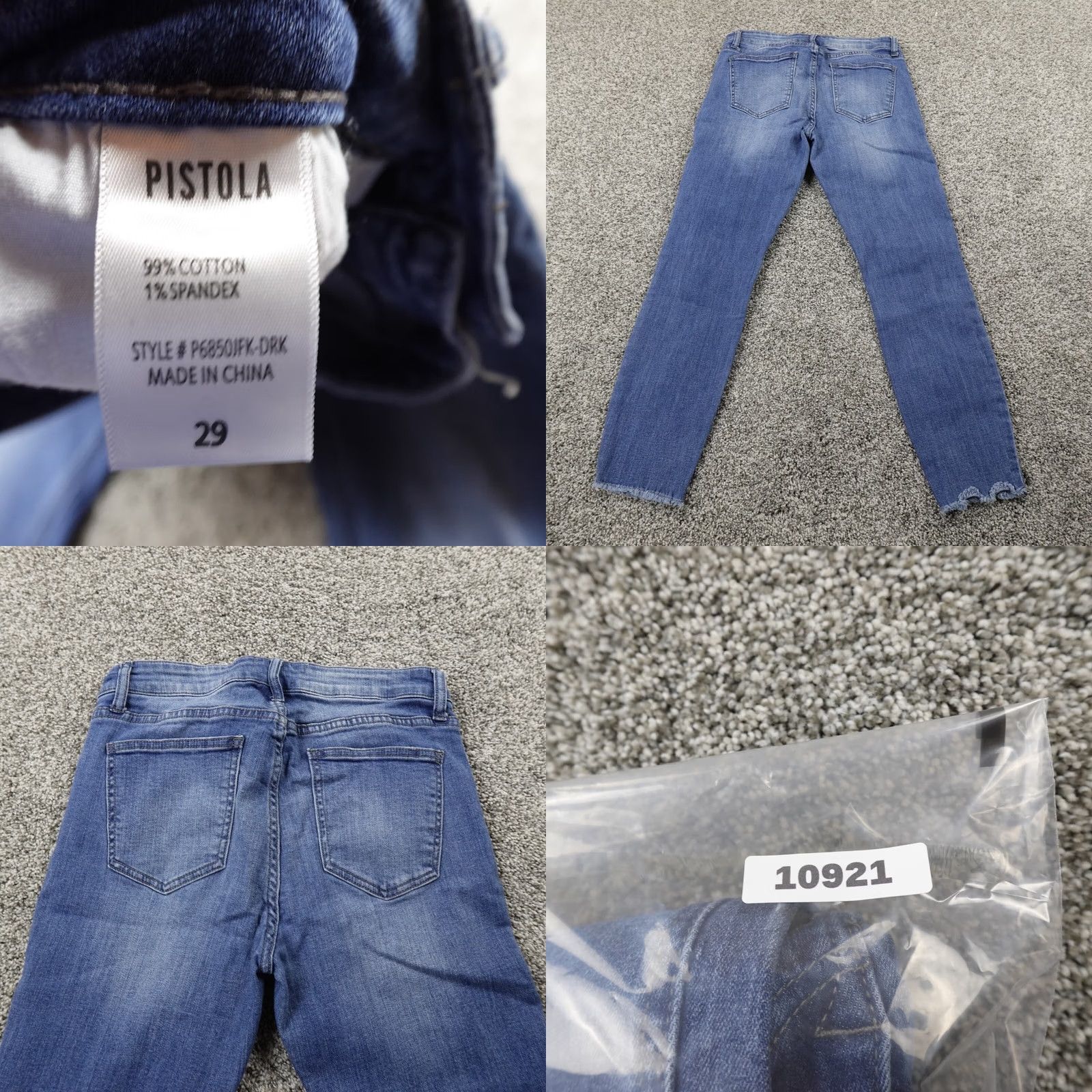 Pistola Pistola Jeans Womens 29 Dark Blue Denim Pants Skinny Faded Stretch Anthropologie jeans Women Regular 5-Pocket Blue Denim Slim Fit 26in Inseam Size 29" - 8 Thumbnail