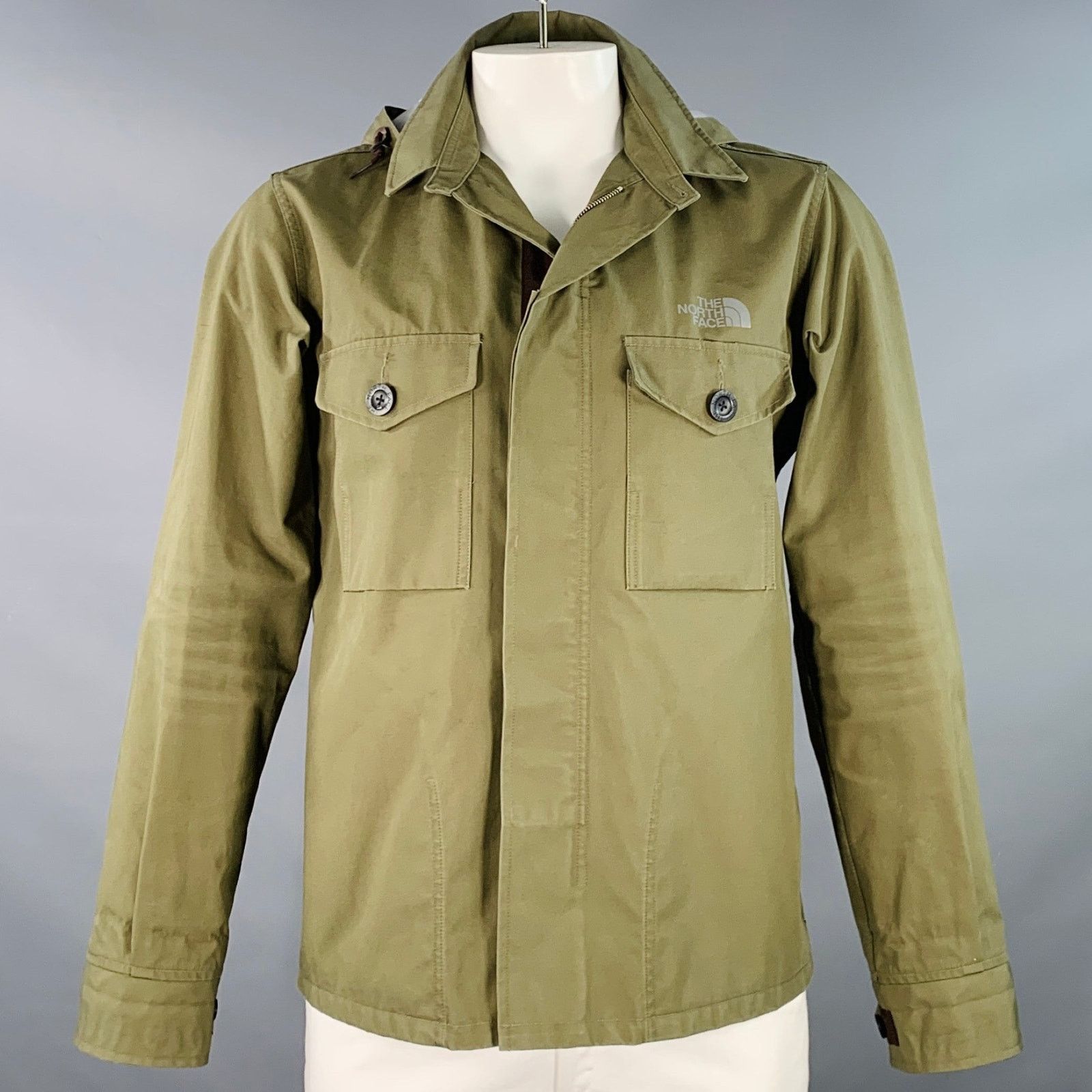 Junya Watanabe XL Green Olive Cotton Nylon Rain Resistant Zip Buttons Size US XL / EU 56 / 4 - 1 Thumbnail