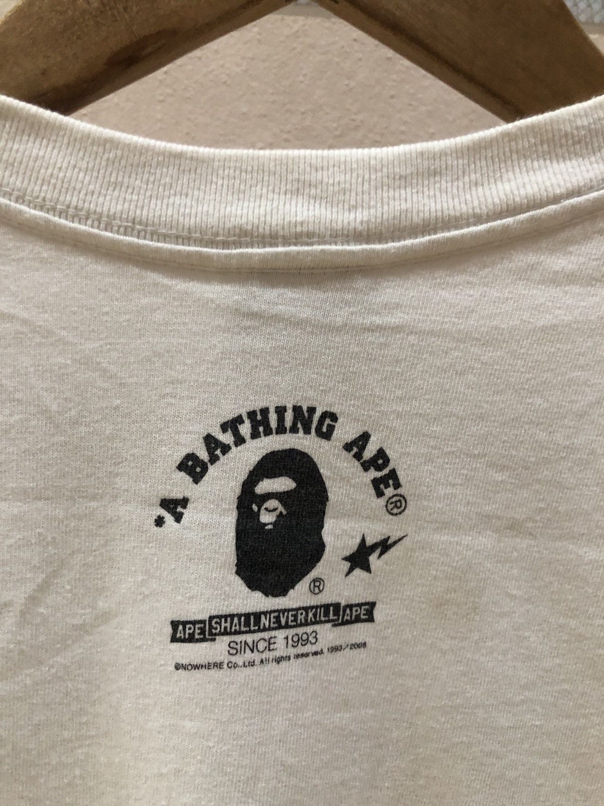 Bape Vintage A Bathing Ape "Bape In Lukewarm Water" fishing tee Size US L / EU 52-54 / 3 - 5 Thumbnail