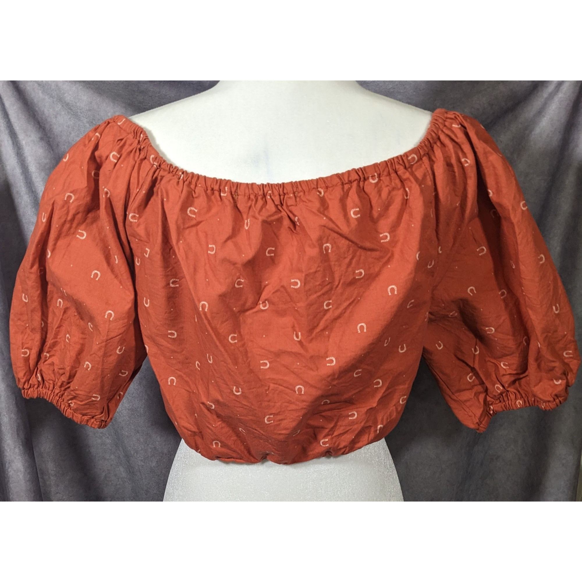Other Giddy Up Goods Western Rust Horseshoe Crop Top Size Small Size S / US 4 / IT 40 - 6 Thumbnail
