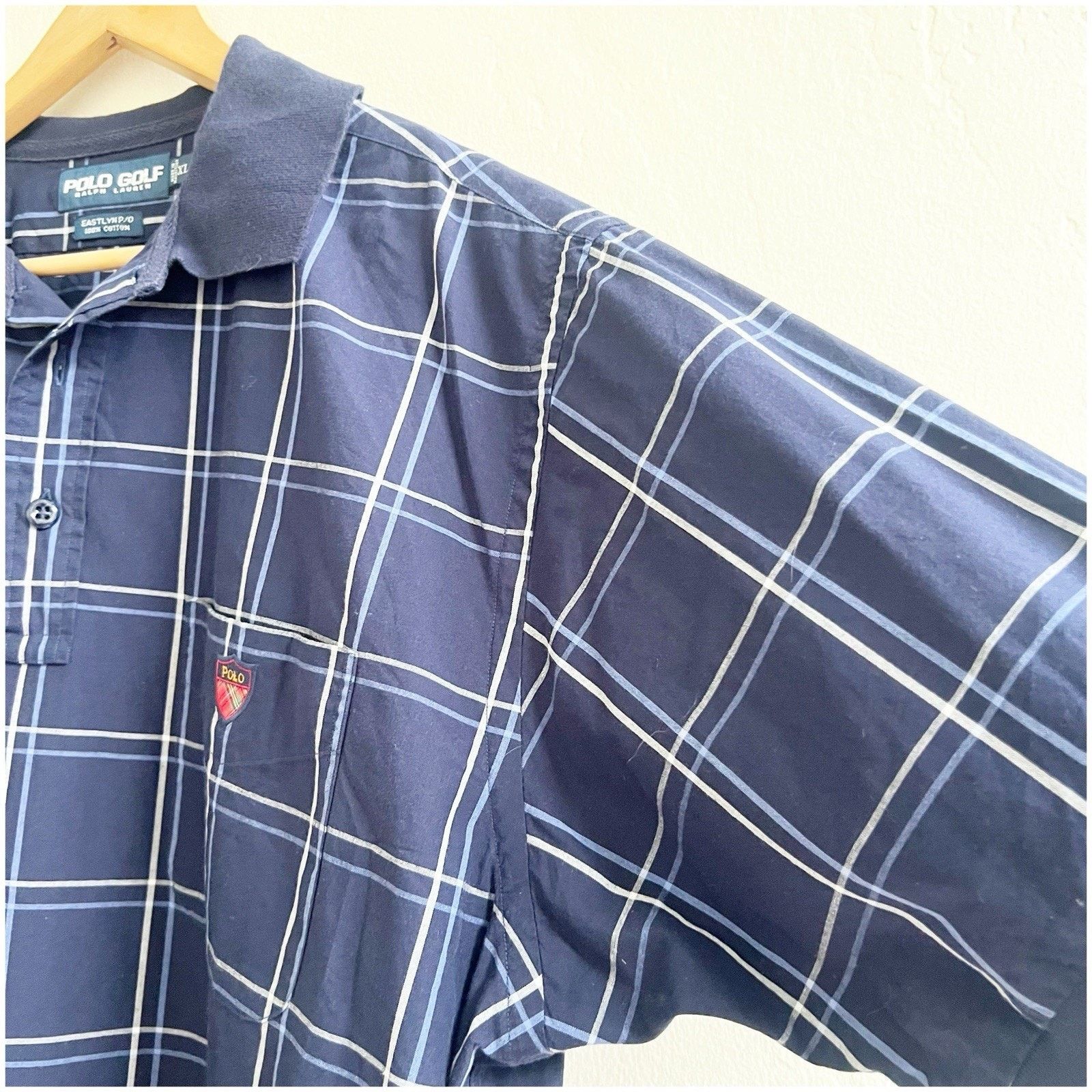 Ralph Lauren Polo Ralph Lauren Men’s Eastlyn Golf Polo Plaid Blue Size XL Size US XL / EU 56 / 4 - 8 Thumbnail