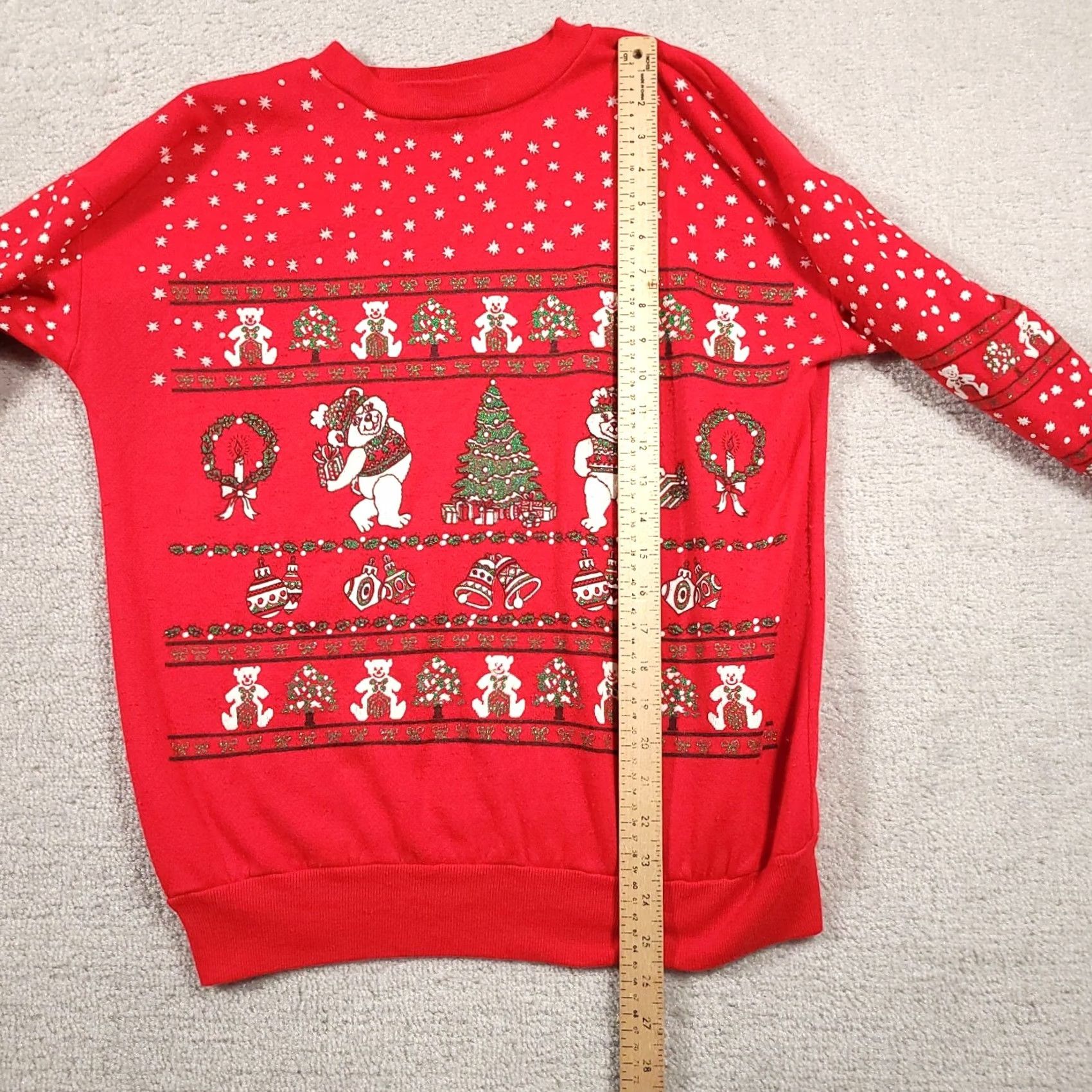 Vintage VINTAGE Grandma Christmas Sweater Teddy Bear Womens Large Red Acrylic USA Made Sweater Pullover Knit Mens? Womens Size L / US 10 / IT 46 - 6 Thumbnail