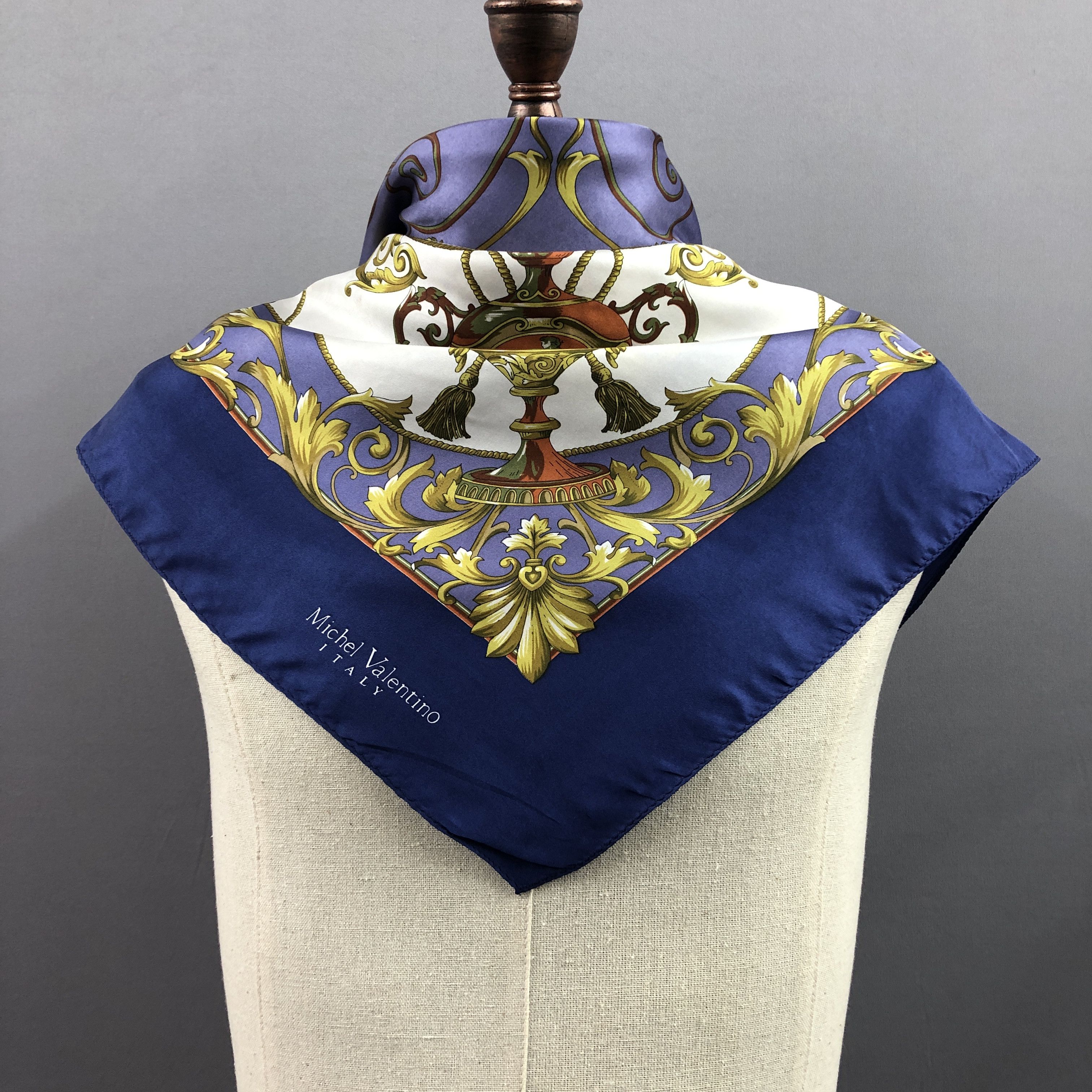 Other × Vintage Vintage Michel Valentino SILK Scarf Twill Stole Wraps Scarve Size ONE SIZE - 3 Thumbnail