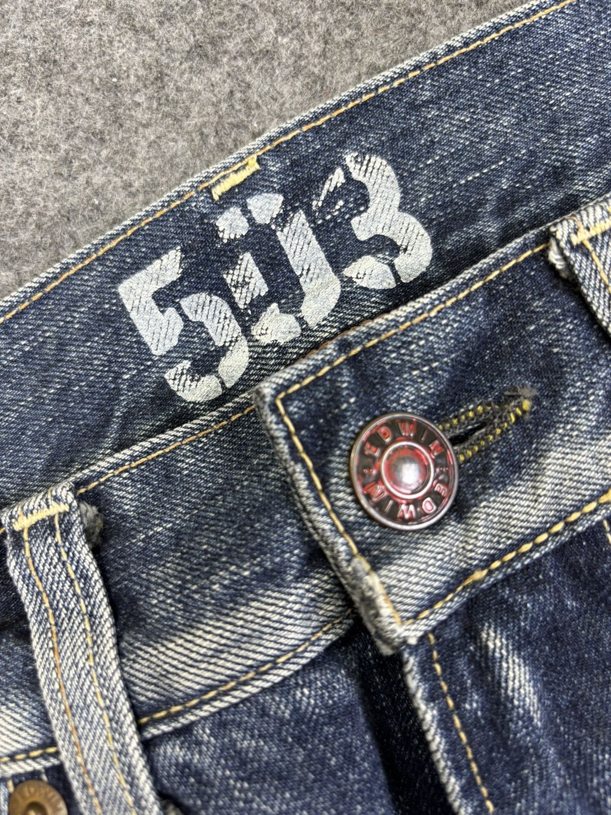 Edwin 💥Full Character X Distressed💥Edwin Distressed Denim F846 Size US 34 / EU 50 - 10 Thumbnail
