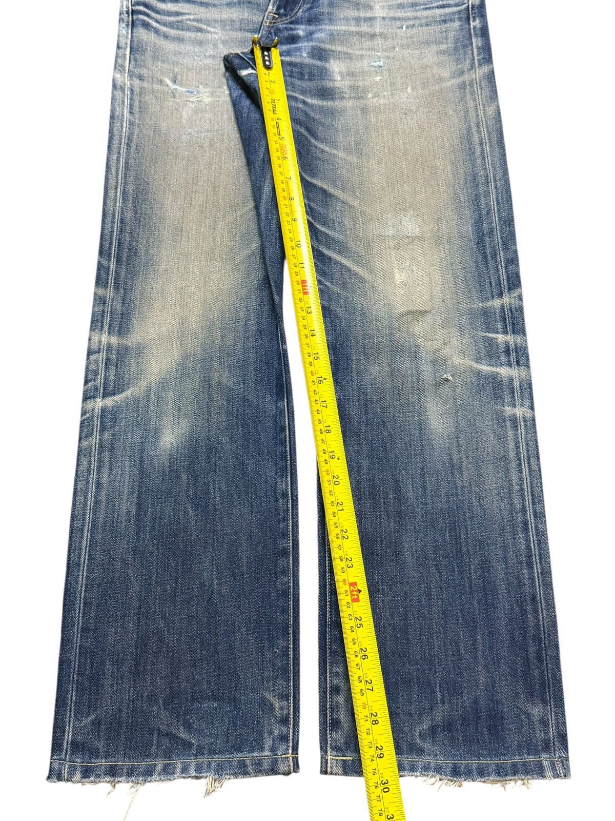 Uniqlo Vintage Japan Uniqlo Mud Wash Clawmark Whisker Straight Leg Size US 32 / EU 48 - 13 Thumbnail