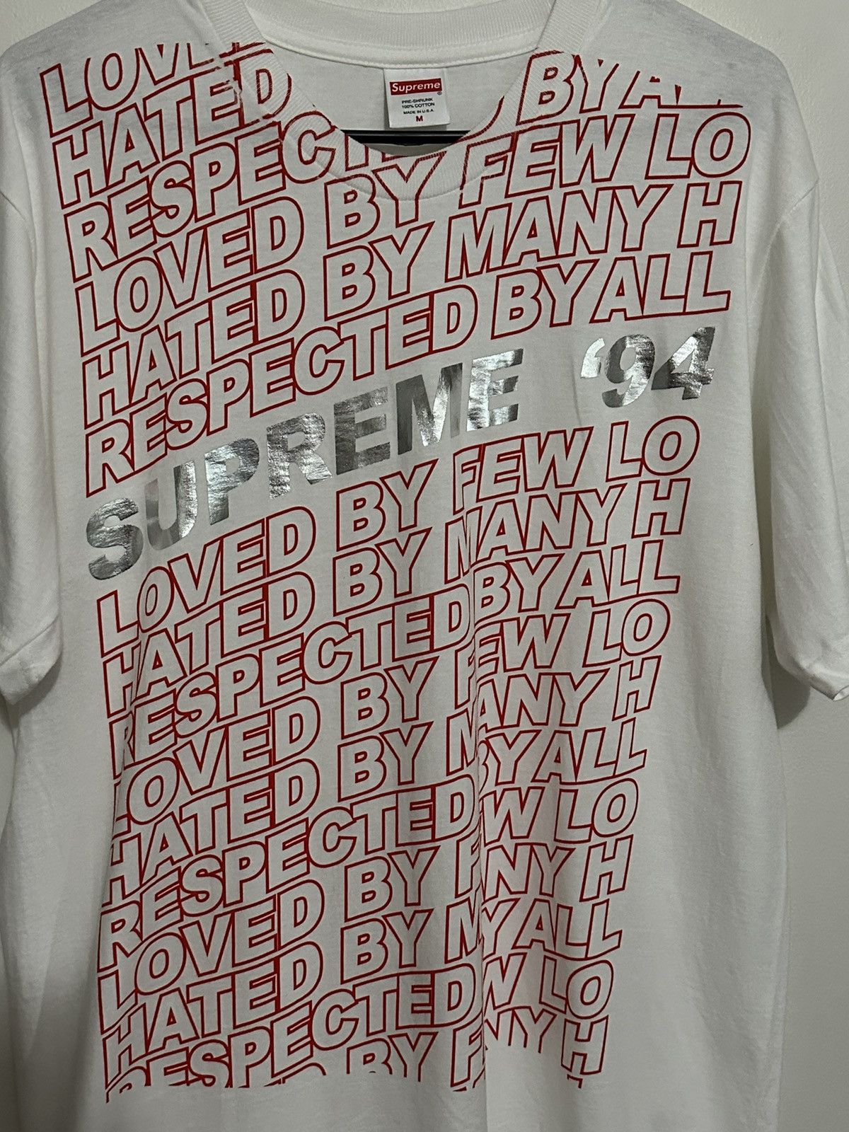Supreme Supreme Respected Tee Size US M / EU 48-50 / 2 - 2 Thumbnail