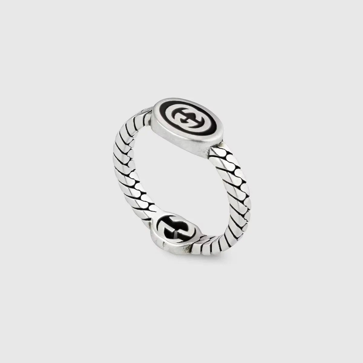 Gucci Gucci .925 Silver Thin Link Ring Size ONE SIZE - 1 Thumbnail