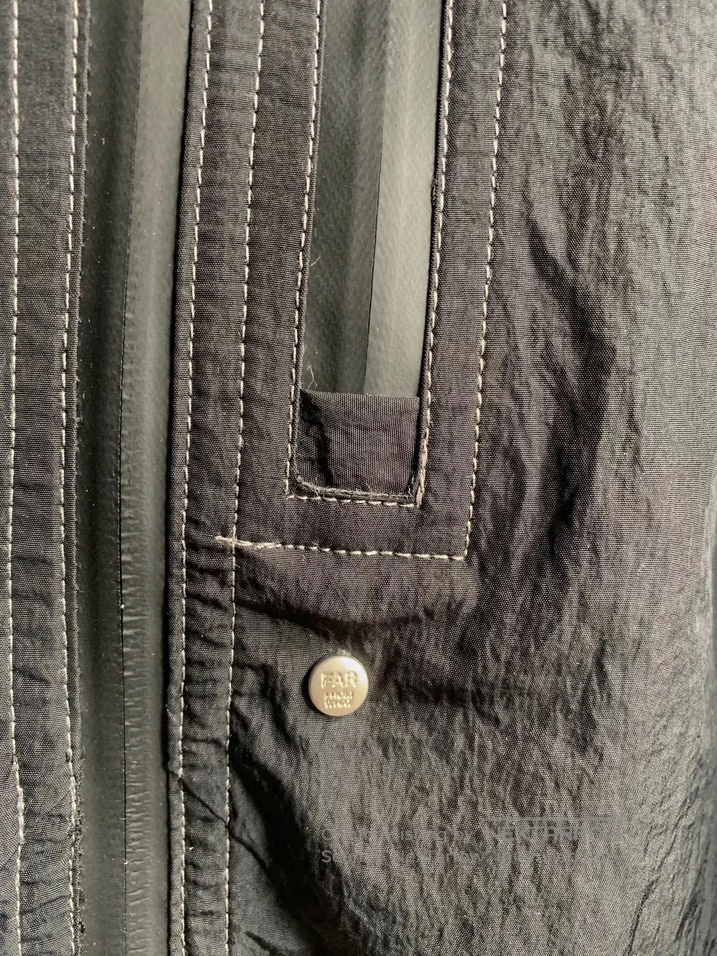 Far Afield Far Archive Black White Zip Nylon Pants. Size US 26 / EU 42 - 8 Thumbnail