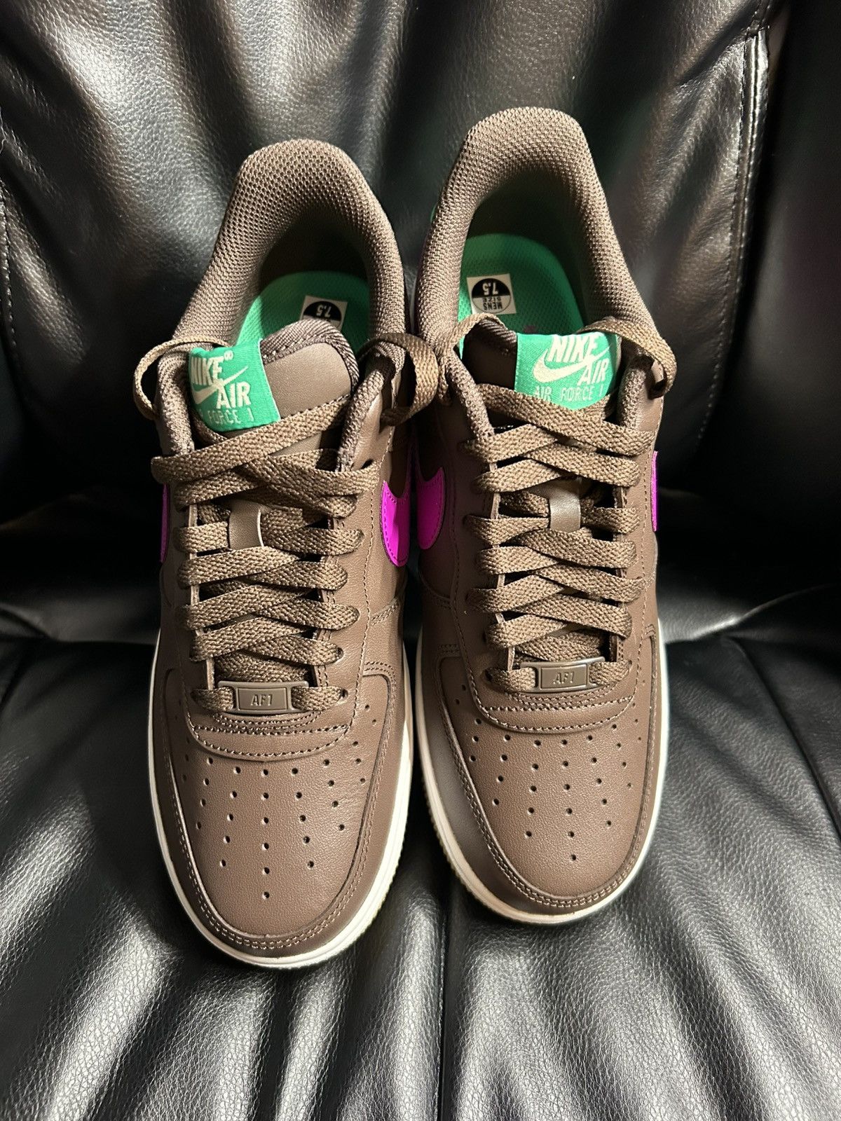 Nike Nike Air Force 1 Low "Baroque Brown / Vivid Purple" Sz 7.5M Size US 7.5 / EU 40-41 - 7 Thumbnail