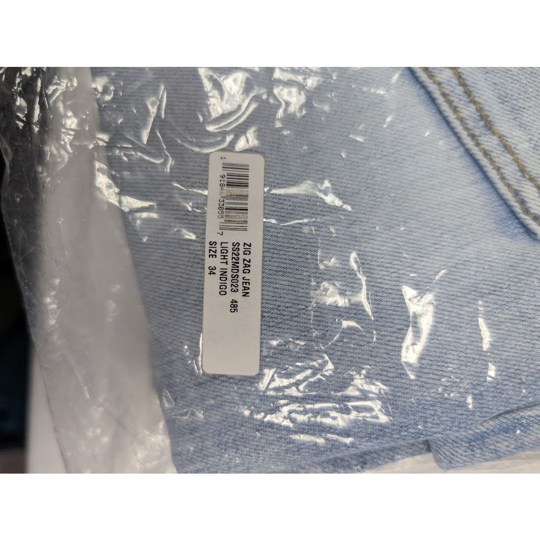 Amiri o1rshd1 Zig Zag Jean Denim Jeans in Light Indigo 34 Size US 34 / EU 50 - 20 Thumbnail