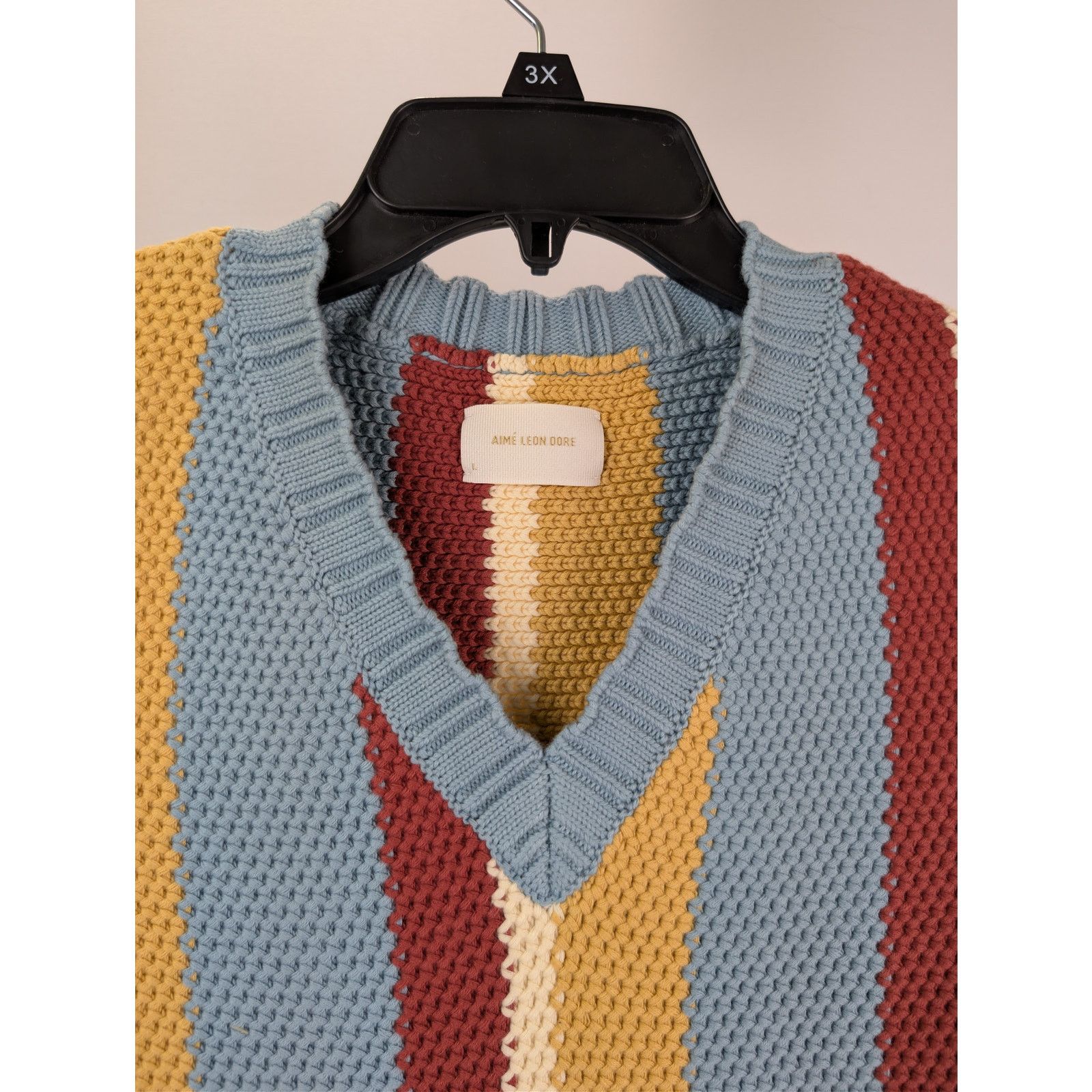 Aime Leon Dore o1rshd1 Collegaite Striped Vest in Tourmaline Size US L / EU 52-54 / 3 - 8 Thumbnail
