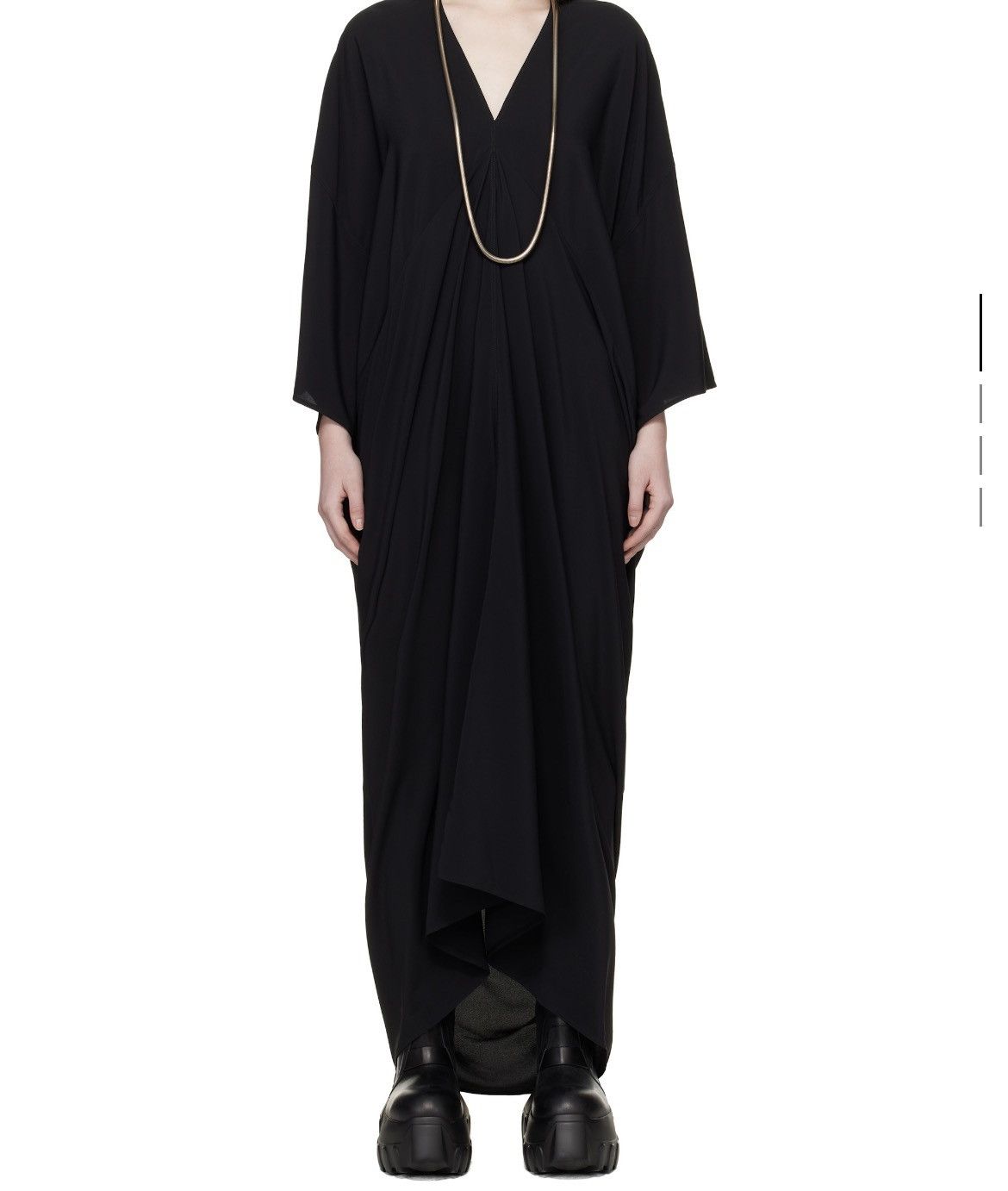 Rick Owens 100% SILK evening Tommykite draped dress M L XL Size US M / EU 48-50 / 2 - 14 Thumbnail