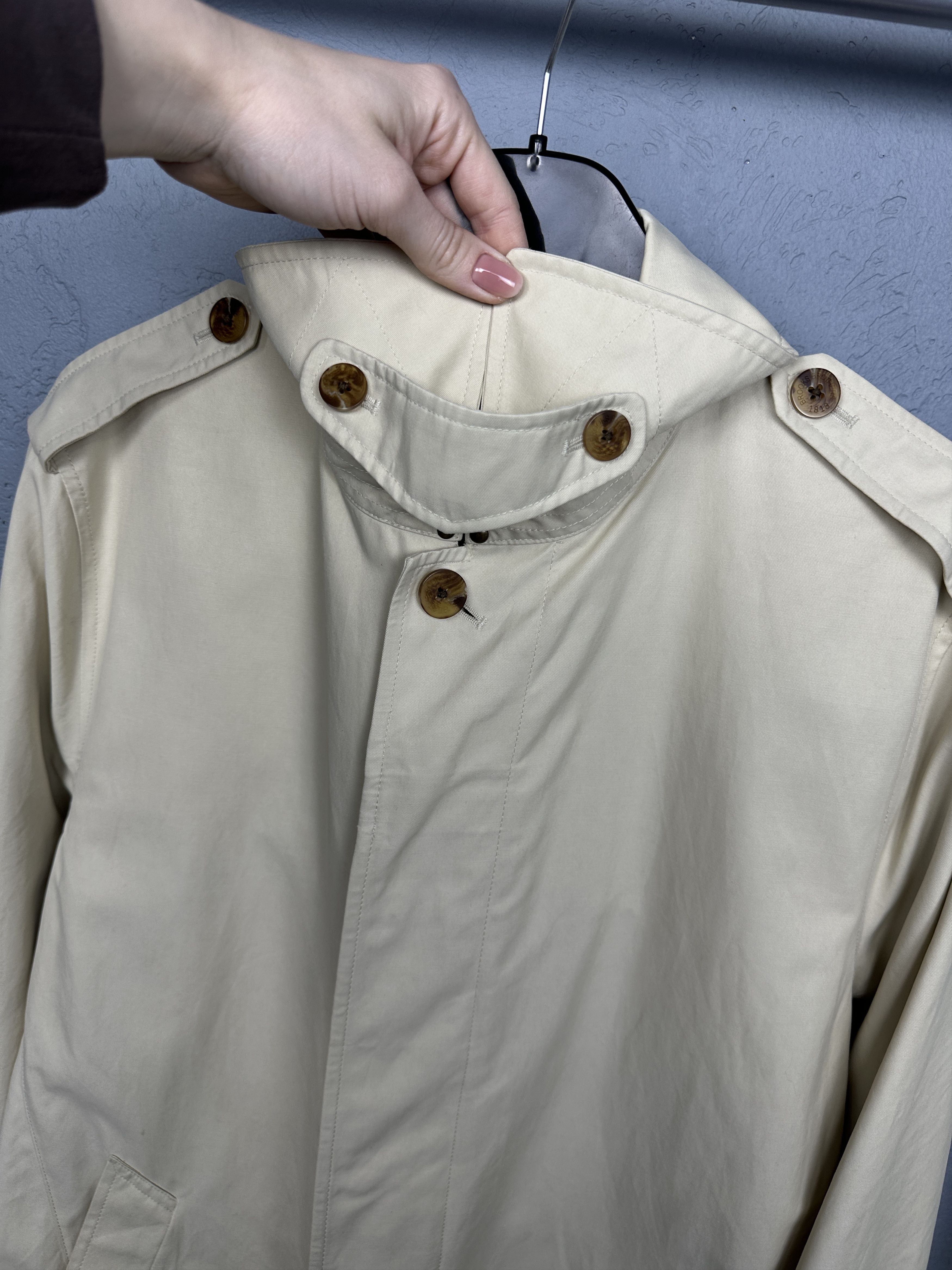 Brooks Brothers Brooks Brothers Mens Nylon-Cotton Trench Coat Jacket Size US M / EU 48-50 / 2 - 5 Thumbnail