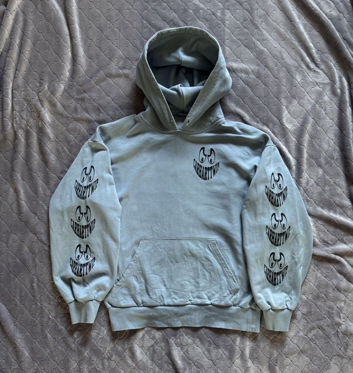 Carhartt × Carhartt Wip × Vintage Vintage Carhartt Wip Hooded Grin Sweat Hoodie Size US S / EU 44-46 / 1 - 2 Thumbnail