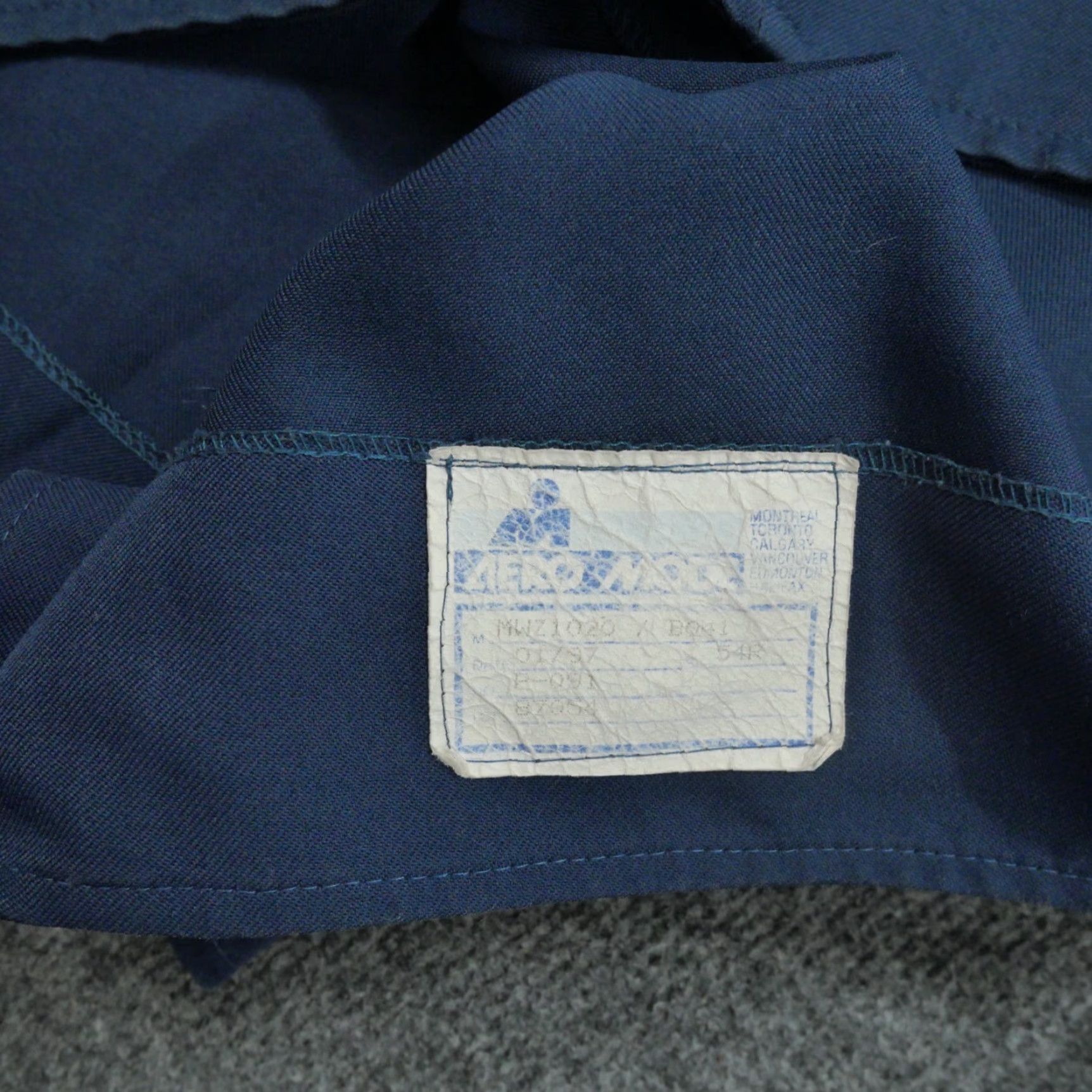 Vintage VINTAGE Aero Jacket Mens 2XL Blue 90s Workwear Zip Coat/Snap Mid-Length Size US XXL / EU 58 / 5 - 7 Thumbnail