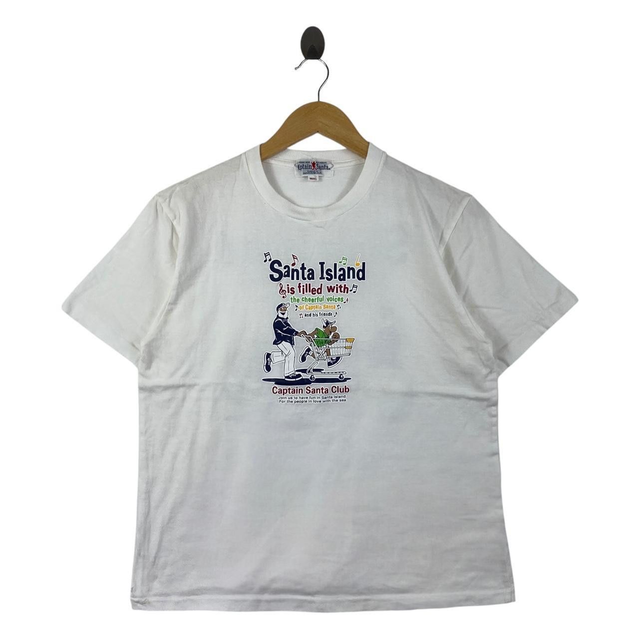 Vintage Vintage CAPTAIN SANTA CLUB Island Beach Tee Shirt Top Size S / US 4 / IT 40 - 2 Thumbnail