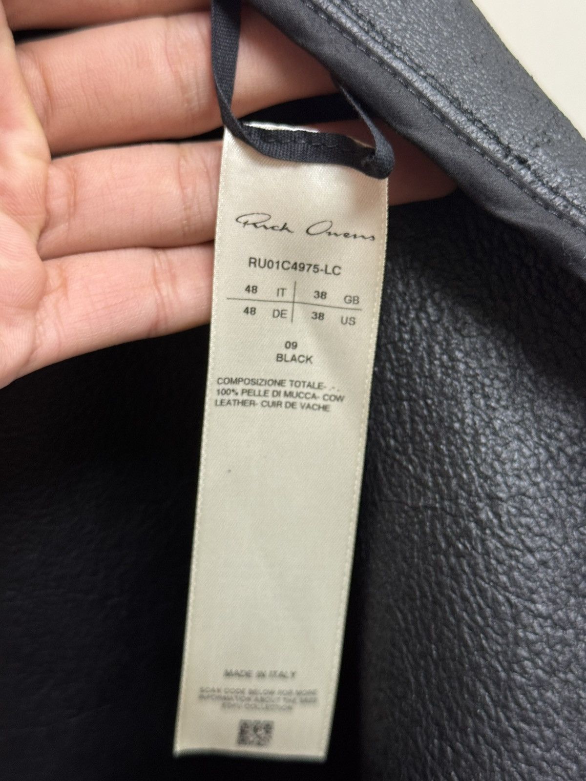 Rick Owens Rick owens EDFU HOODED Leather Parkas coat Size US M / EU 48-50 / 2 - 8 Thumbnail