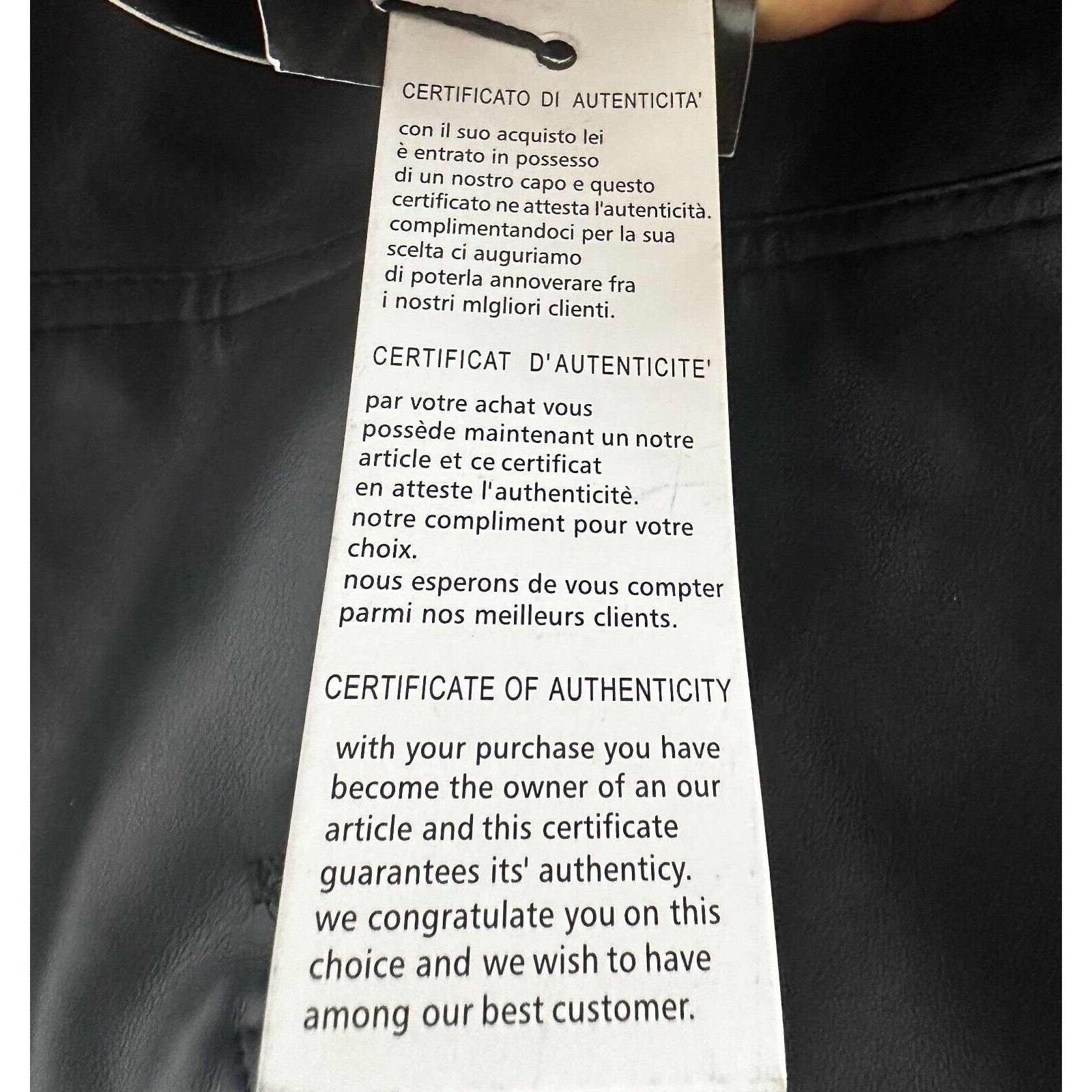 Armani Collezioni Collezioni Black Faux Leather Mid-Length Jacket NWT Mens M/L Size US M / EU 48-50 / 2 - 11 Thumbnail