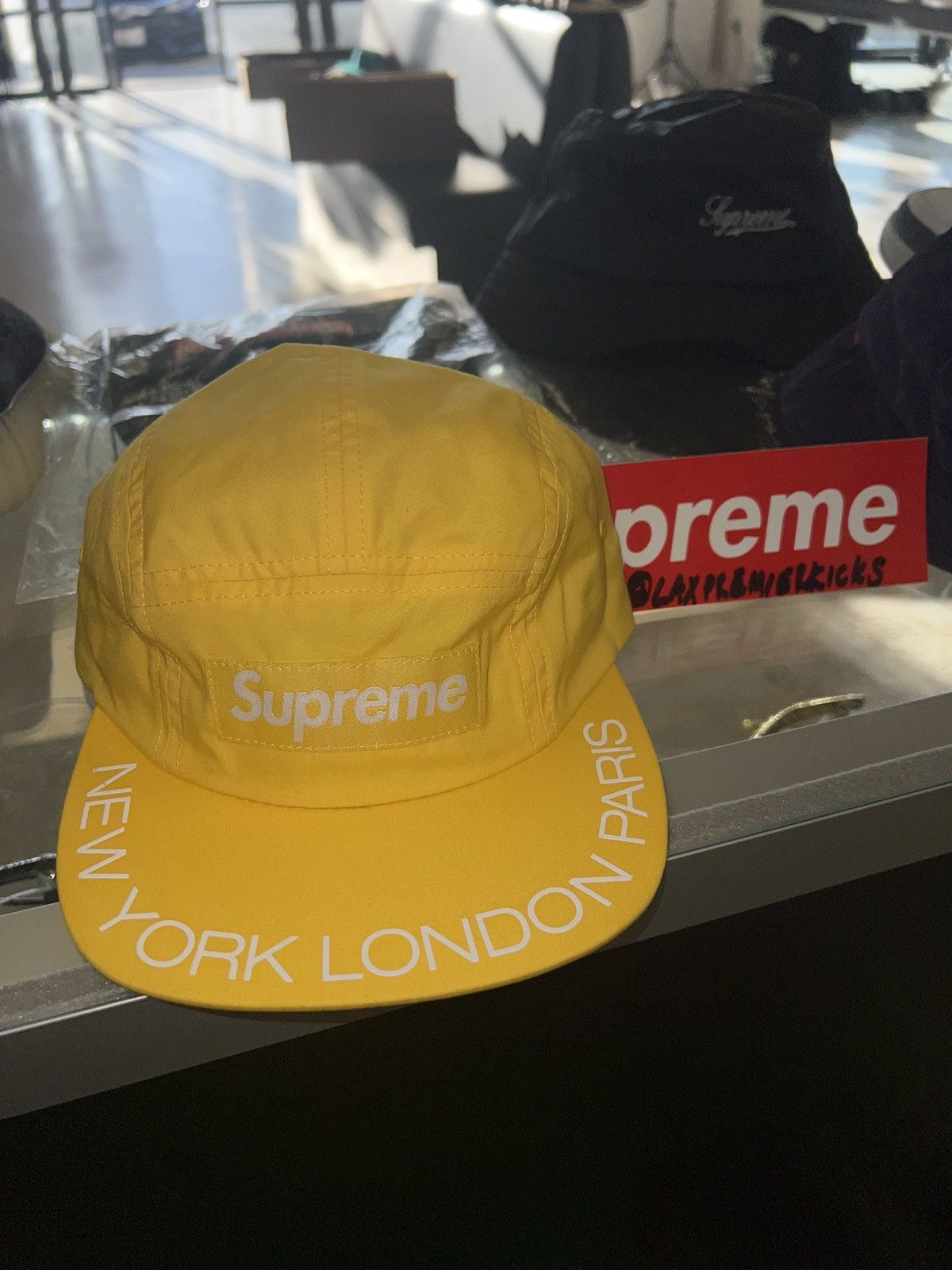 Supreme visor print camp cap online
