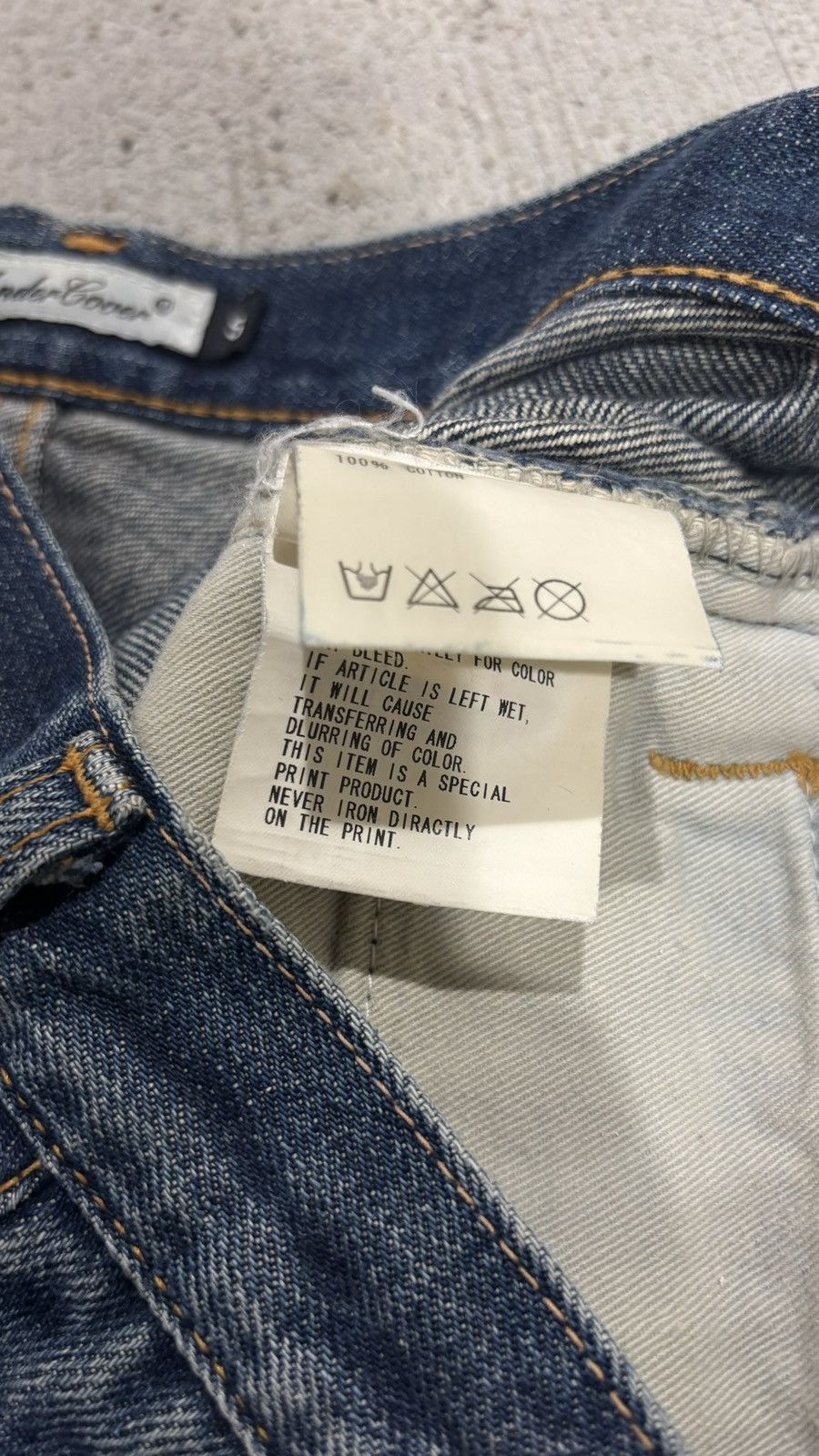 Undercover Undercover AW2004 But Beautiful Lace Print Denim Size 26" / US 2 / IT 38 - 7 Thumbnail