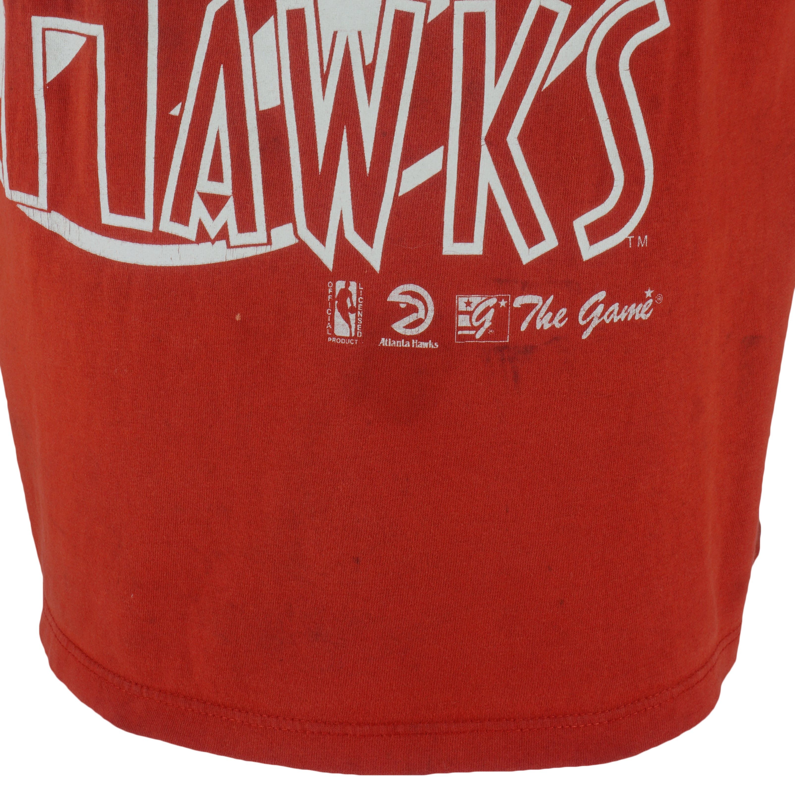The Game NBA - Atlanta Hawks Spell-Out T-Shirt 1990s Size US L / EU 52-54 / 3 - 3 Thumbnail