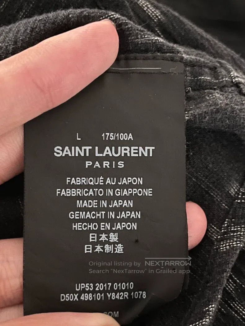 Saint Laurent Paris Saint Laurent Paris Cat-eye buttoned striped shirt Size US L / EU 52-54 / 3 - 5 Thumbnail