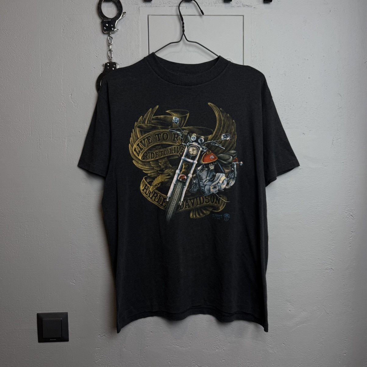 Harley Davidson Vintage Harley Davidson 1980’s 3D Emblem T-shirt Size US L / EU 52-54 / 3 - 1 Thumbnail